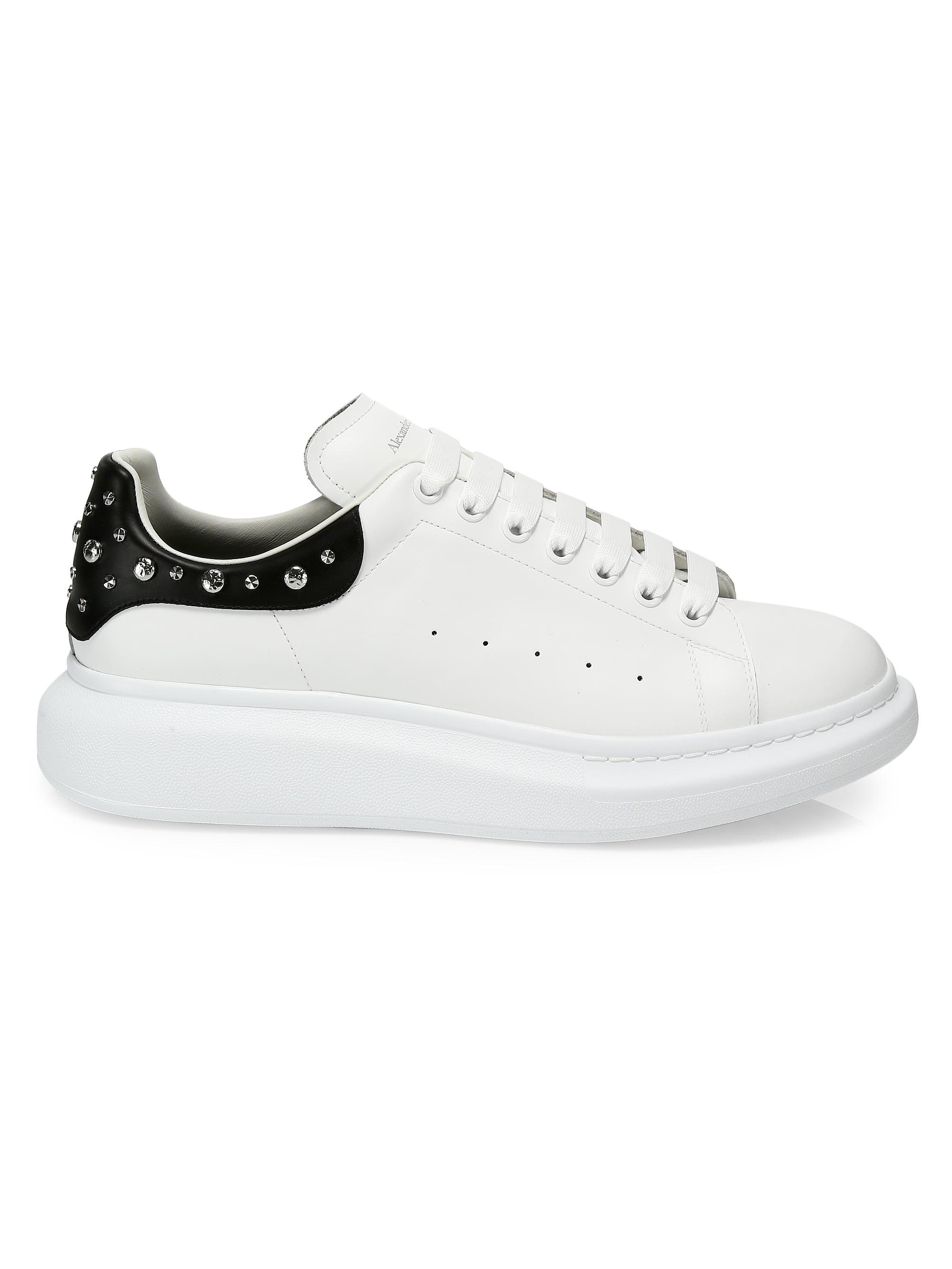 Men's Oversized Studded Leather Platform Sneakers
