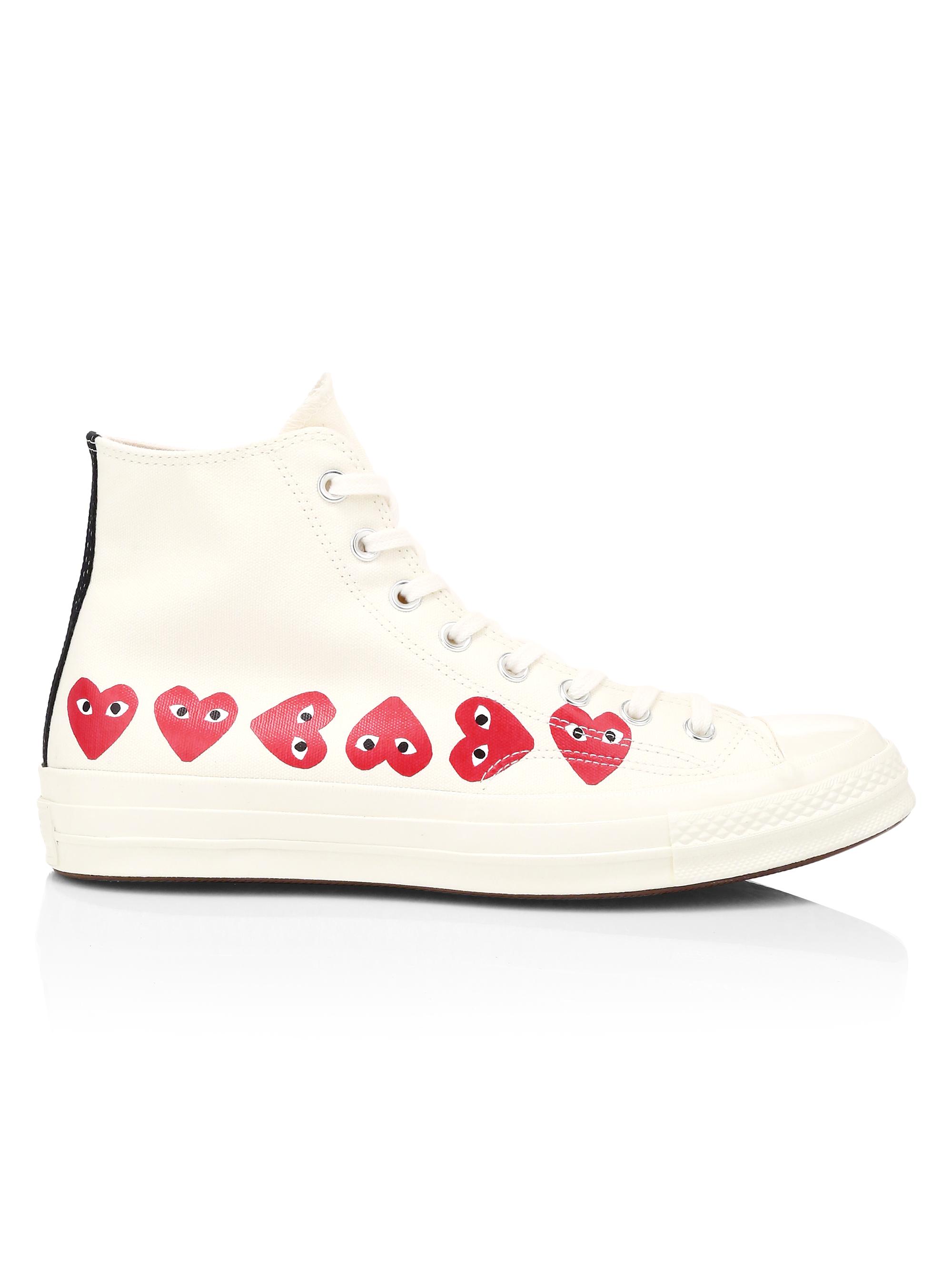 Multi Heart High-Top Sneakers
