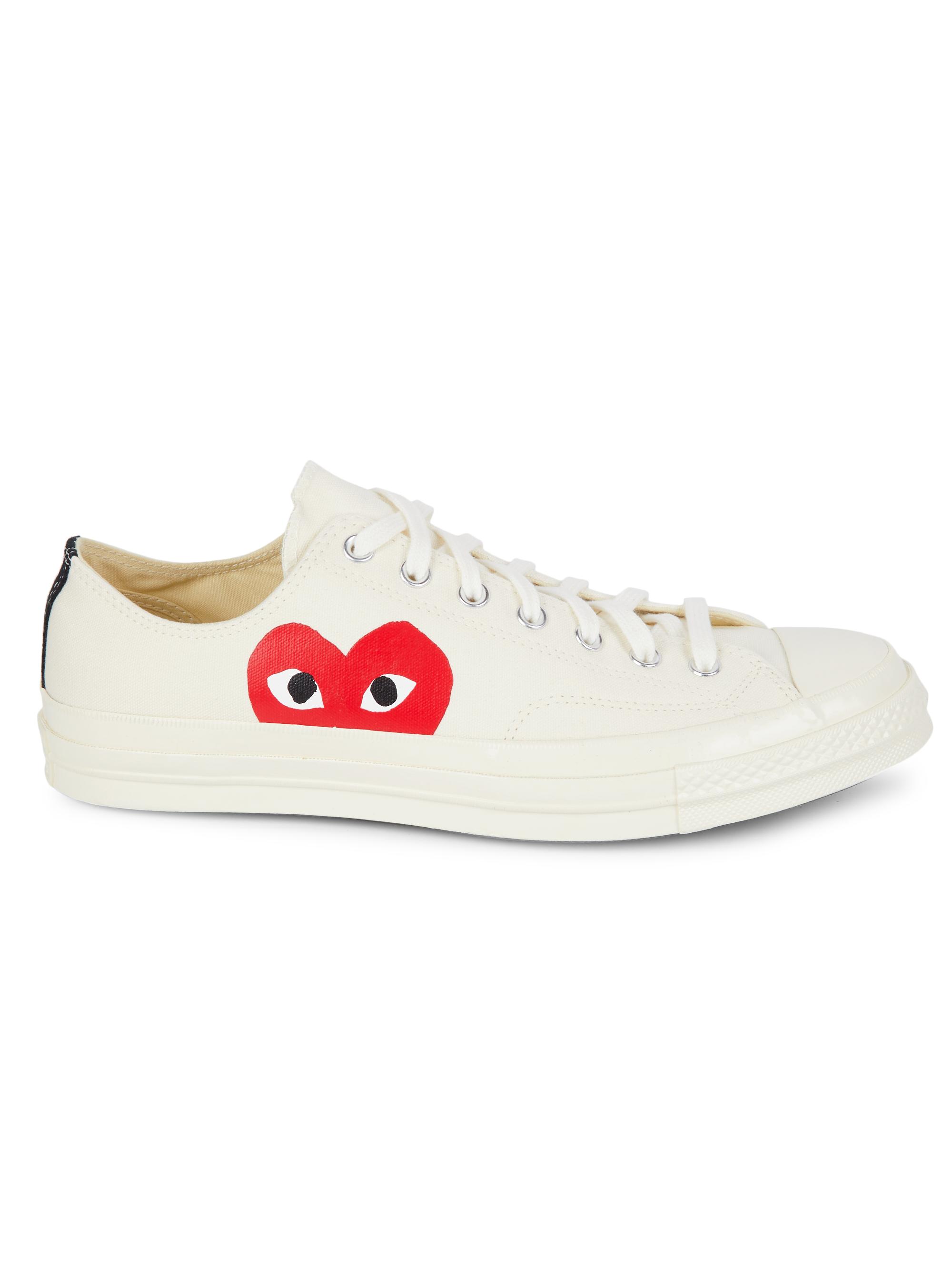 Comme des Garcons Play x Converse Play One Heart Low-Top Sneakers