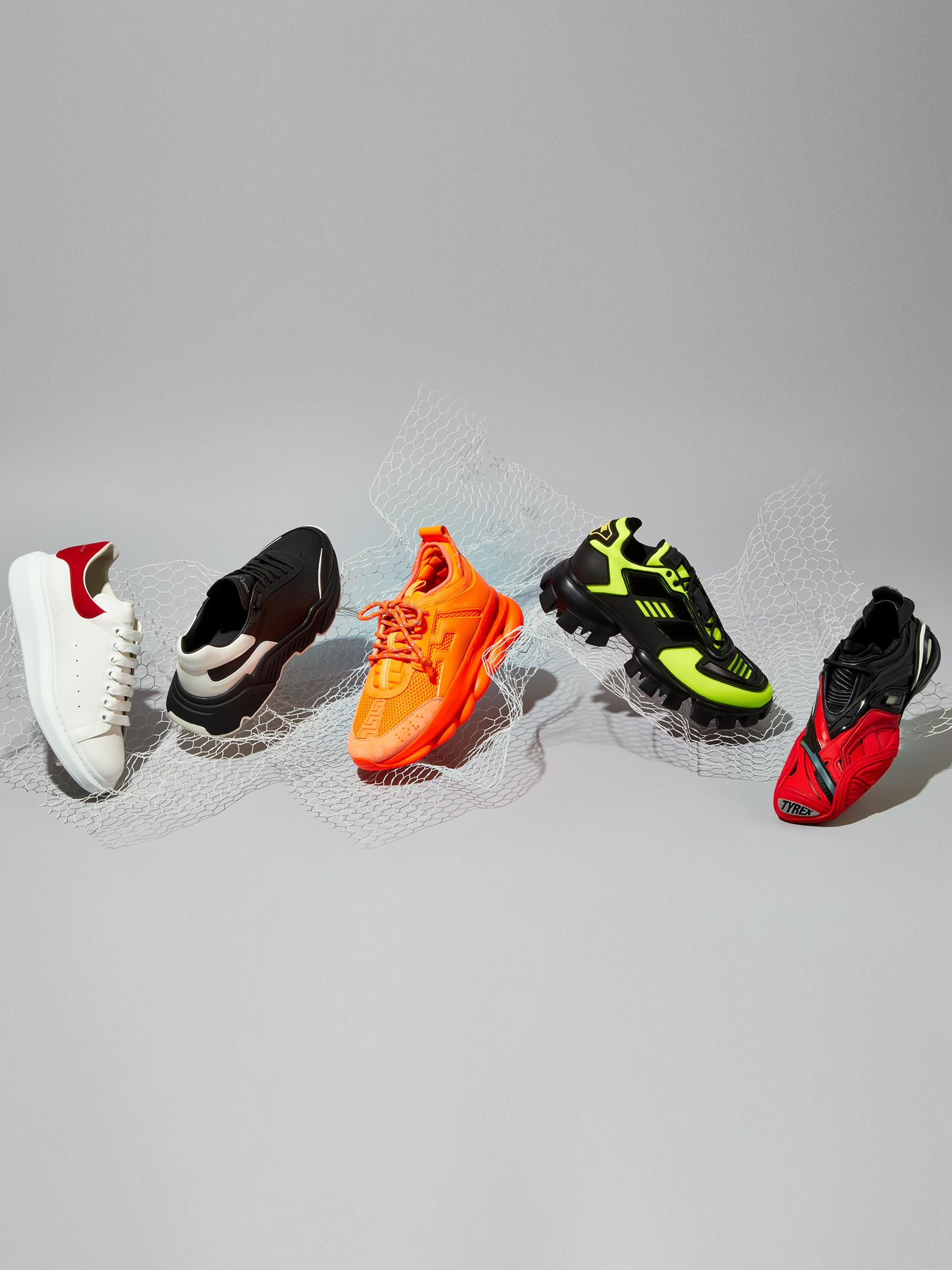 Men's Oversized Leather Platform Sneakers