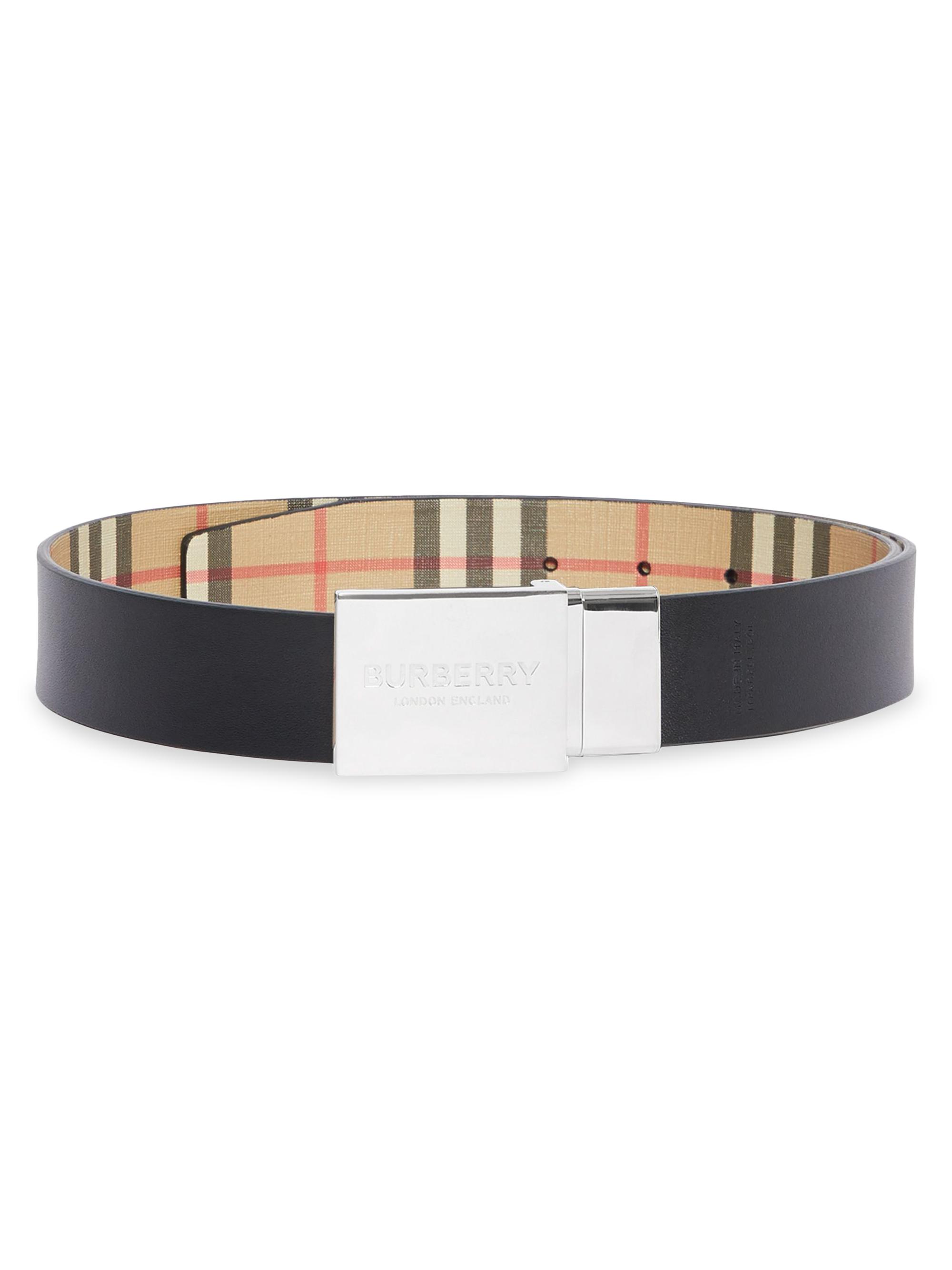 Reversible Vintage Check E-Canvas Belt
