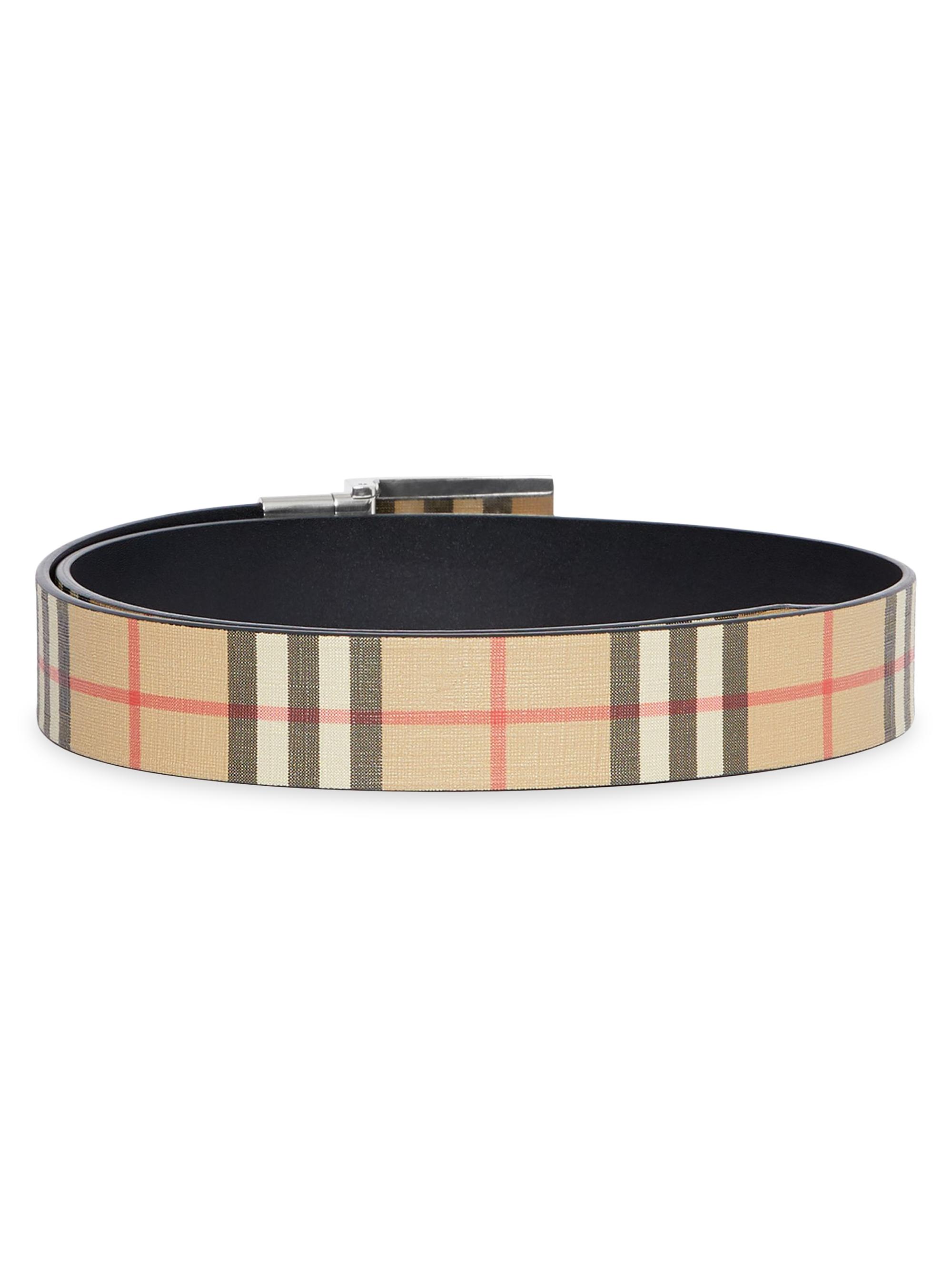 Reversible Vintage Check E-Canvas Belt
