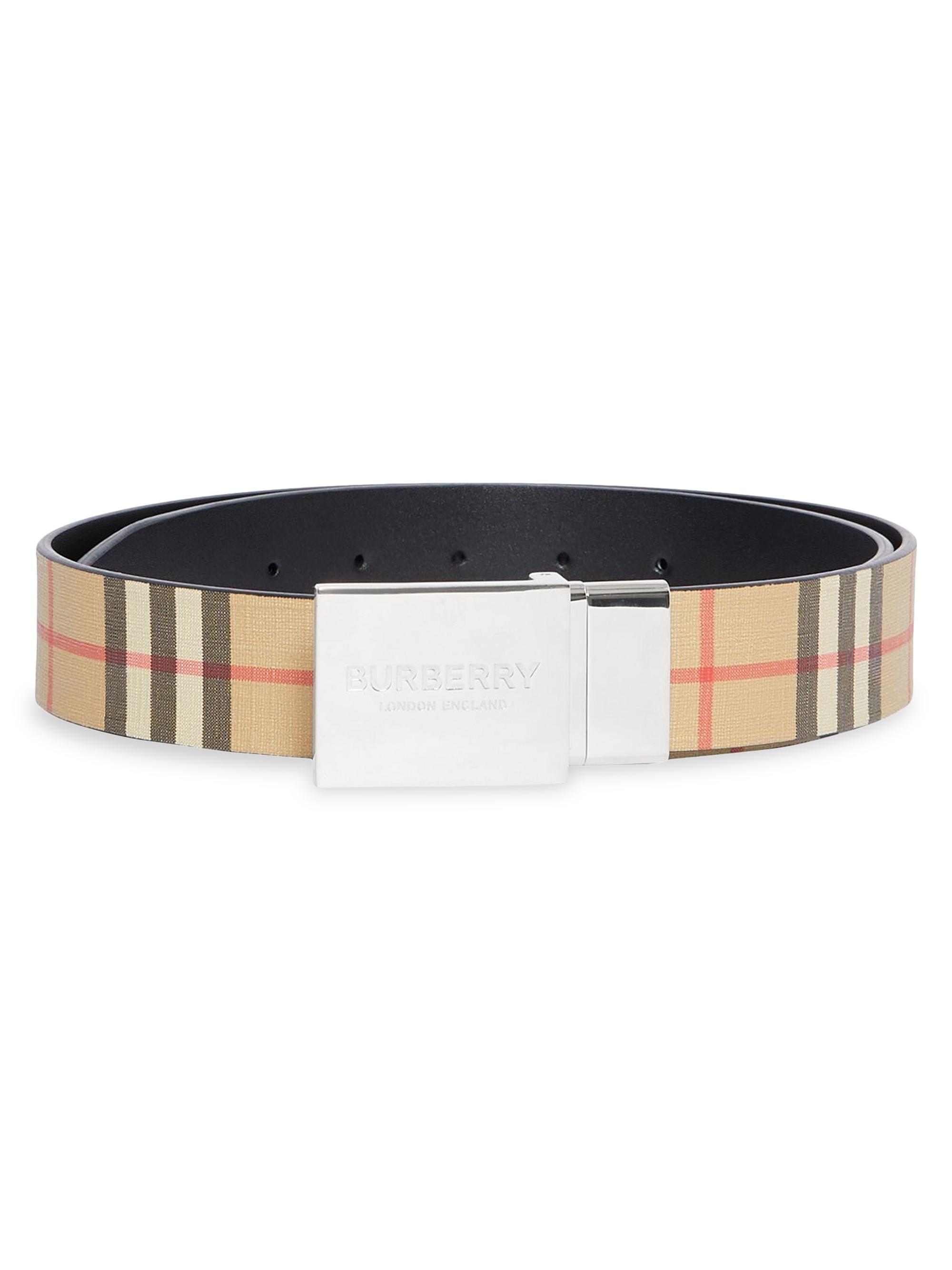 Reversible Vintage Check E-Canvas Belt