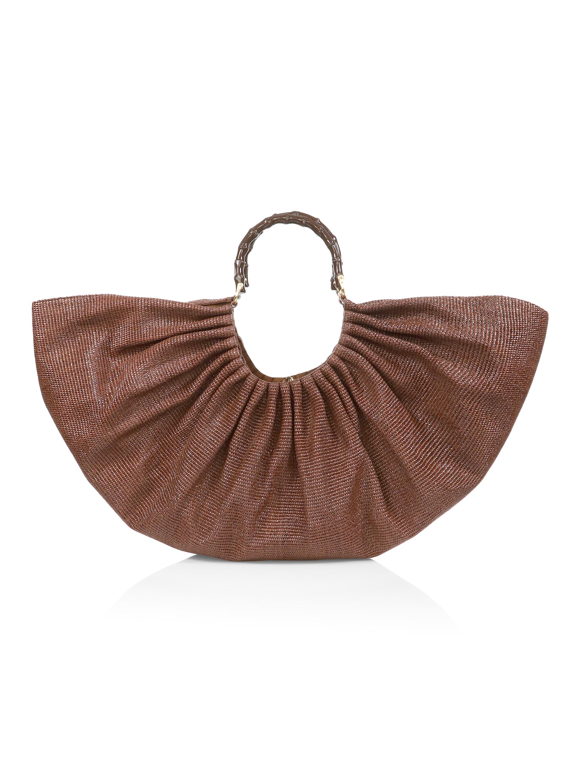 Large Banu Bamboo Top Handle Bag