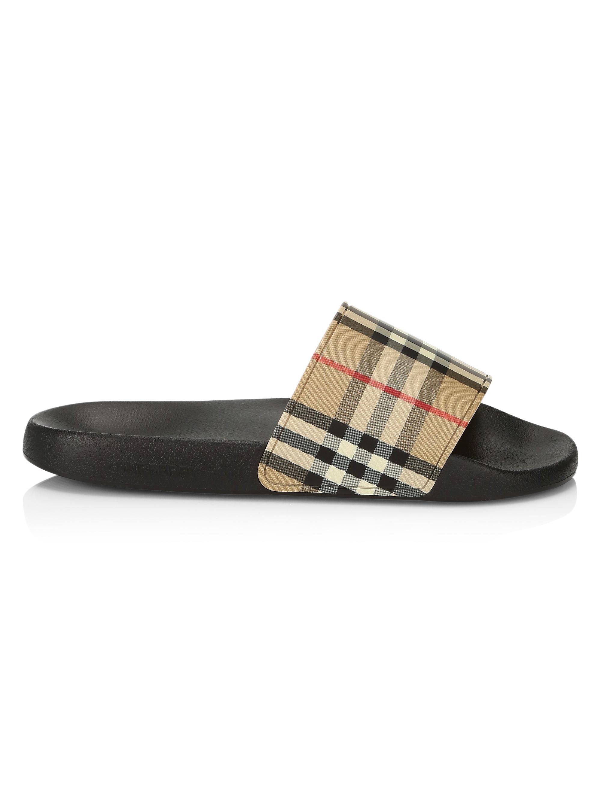 Furley Vintage Check Pool Slides