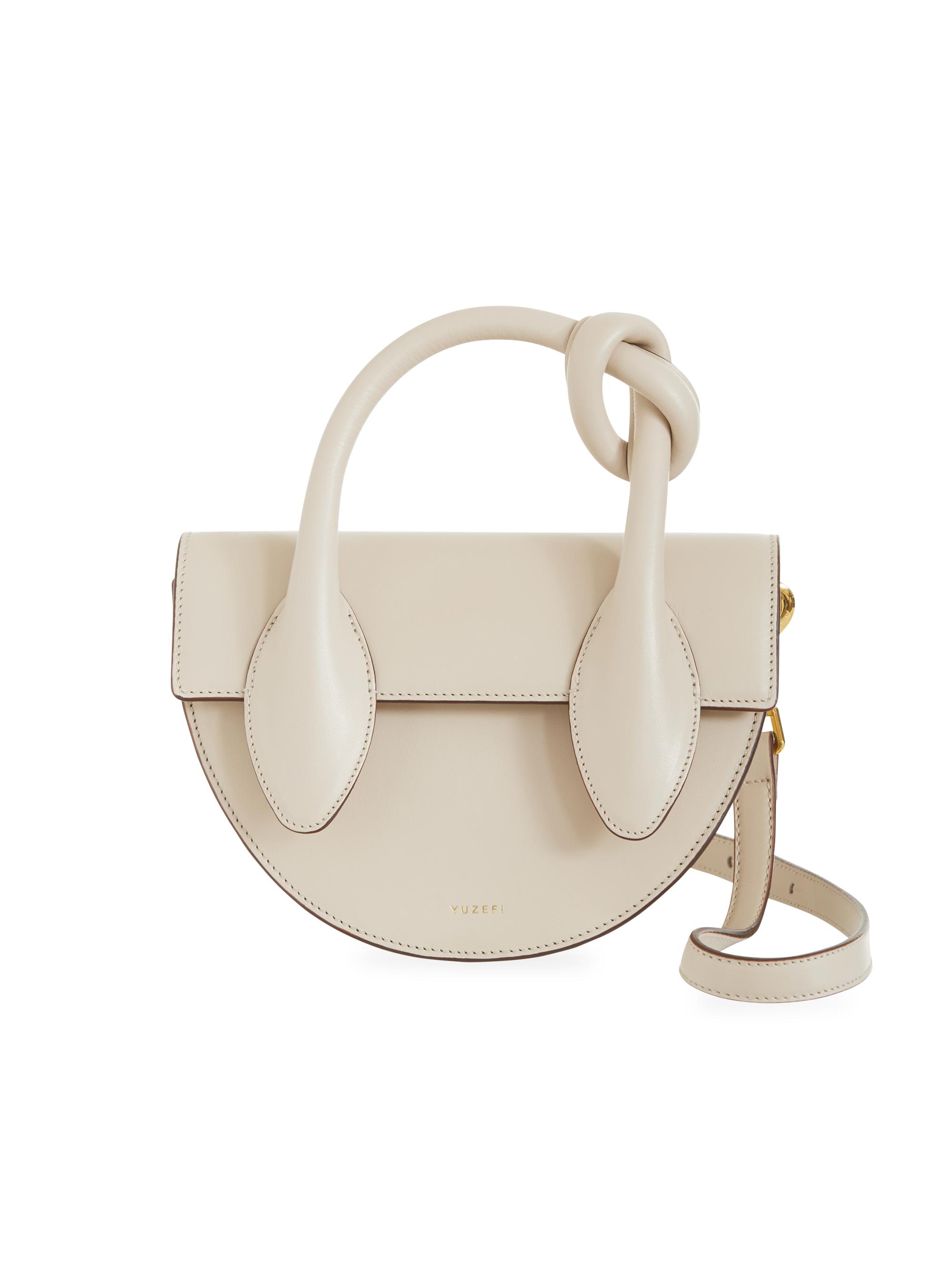 Dolores Leather Top Handle Saddle Bag