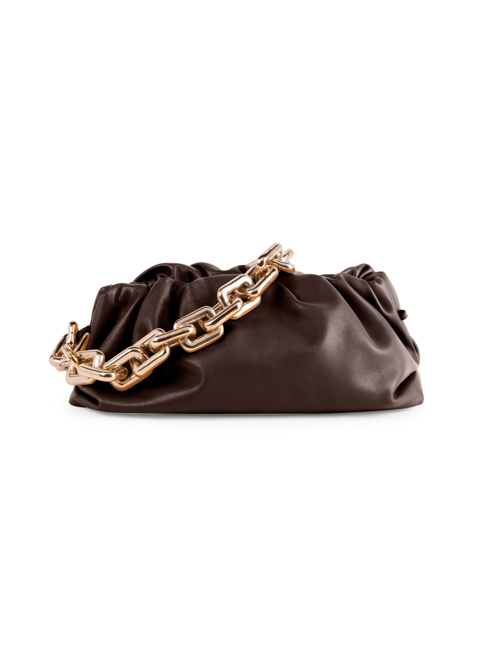 The Chain Pouch Leather Clutch