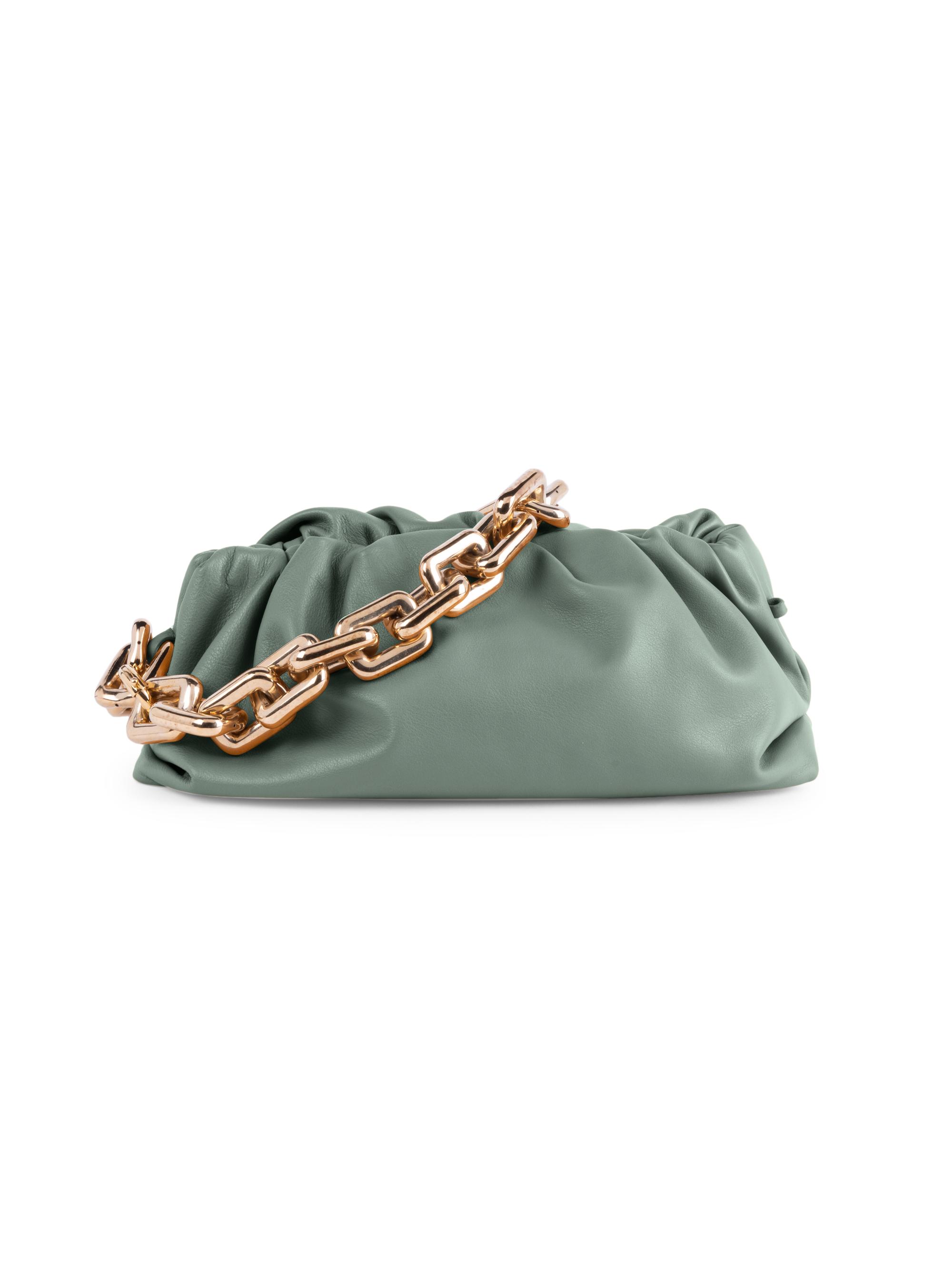 The Chain Pouch Leather Clutch