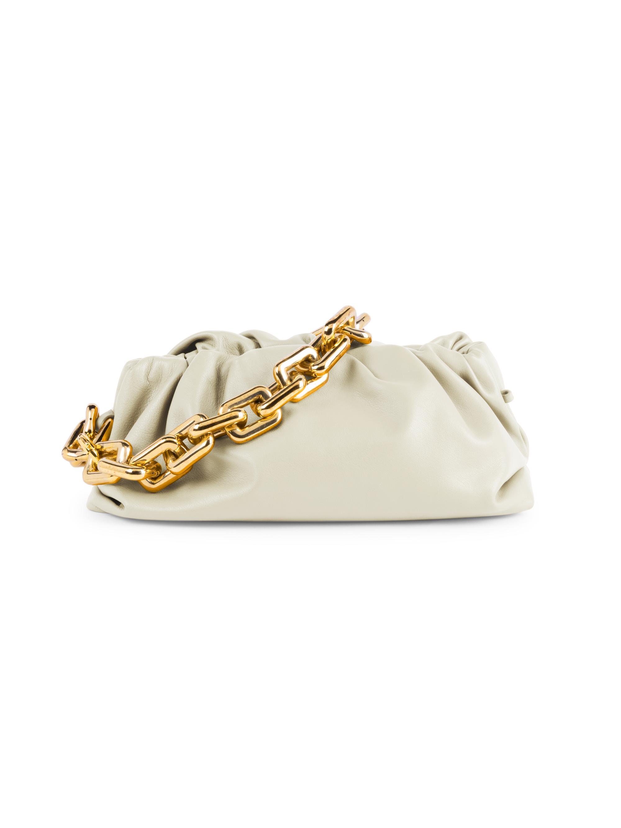 The Chain Pouch Leather Clutch