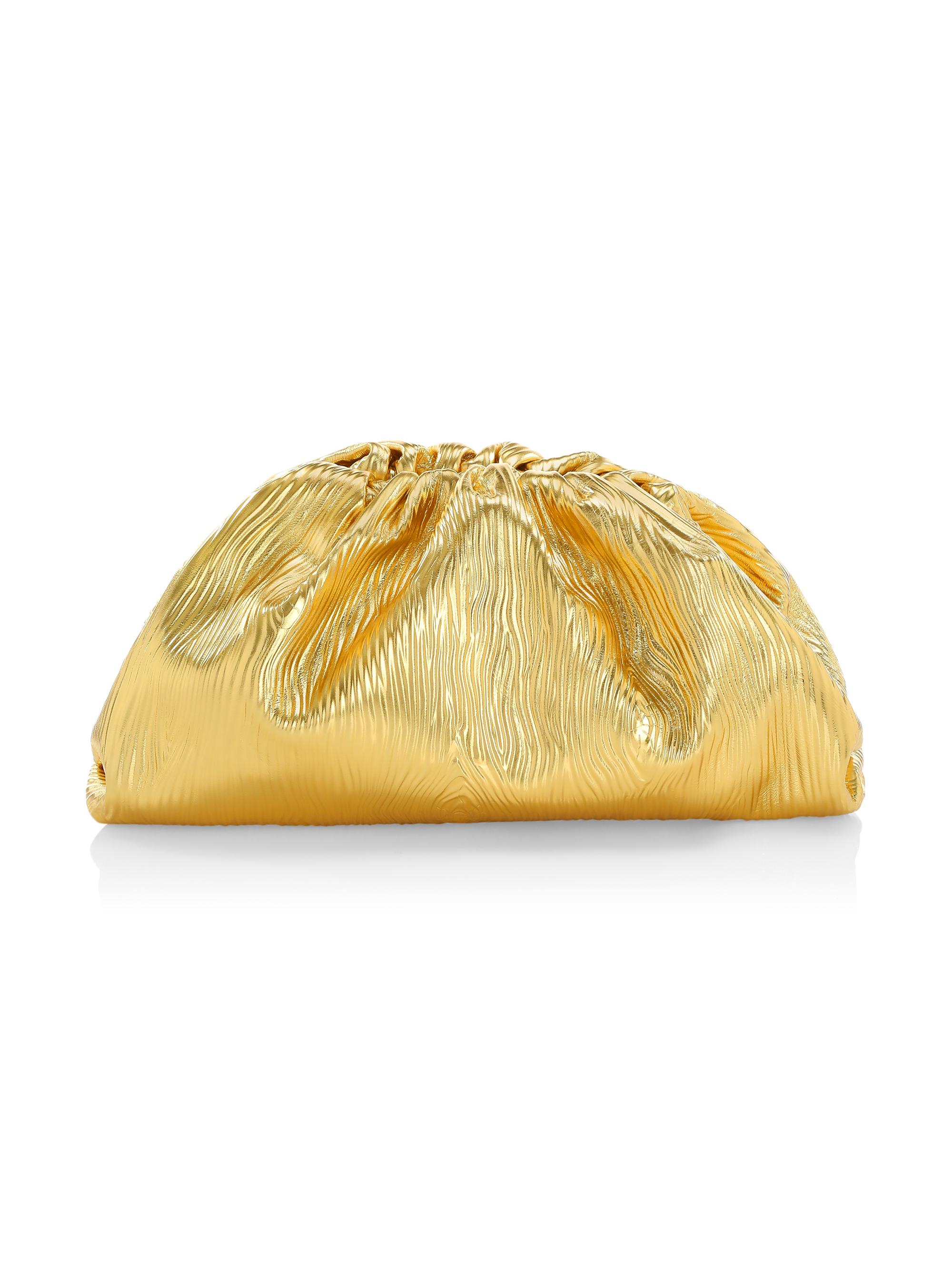 The Pouch Metallic Leather Clutch