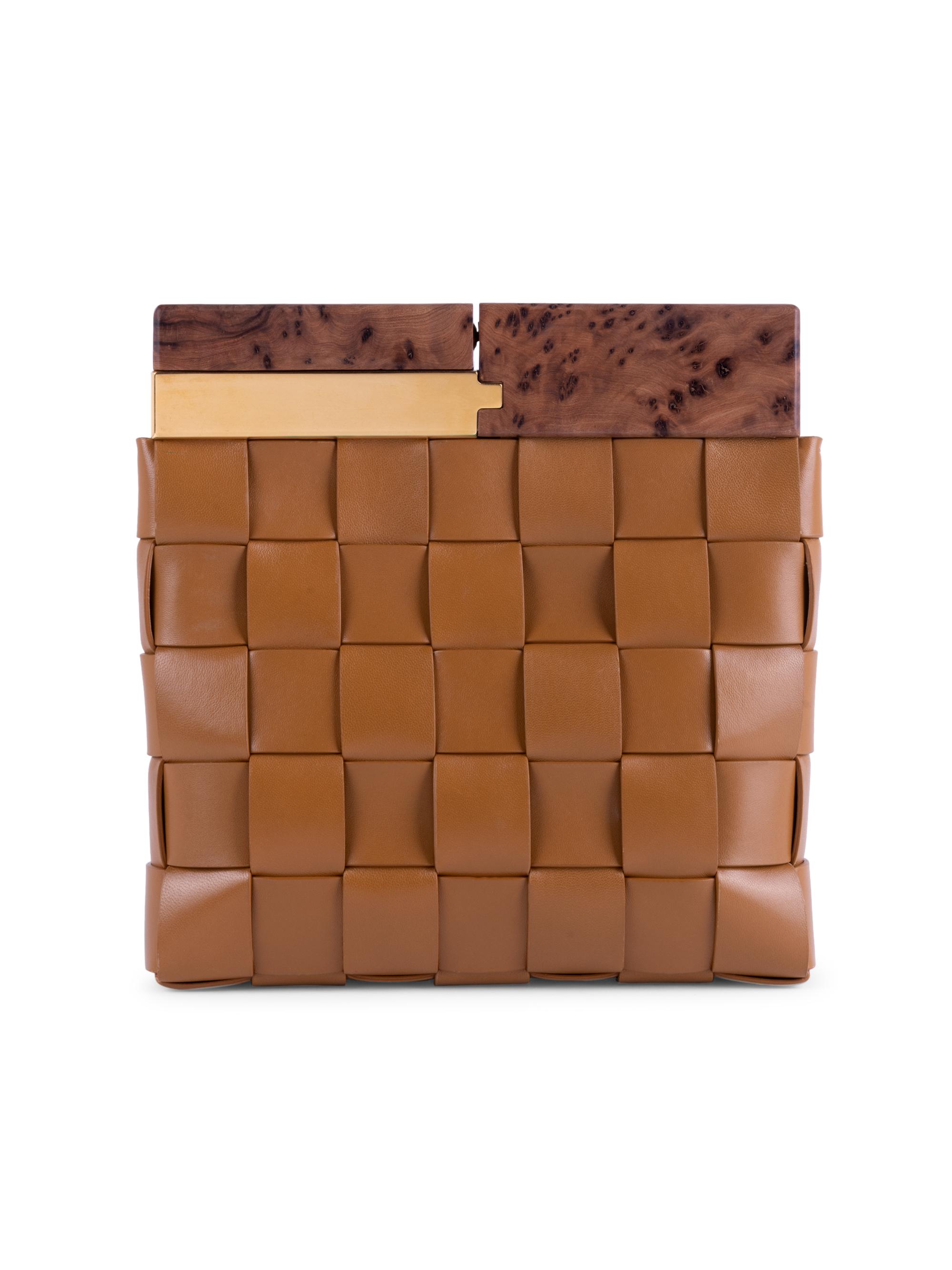 Small Snap Leather Clutch