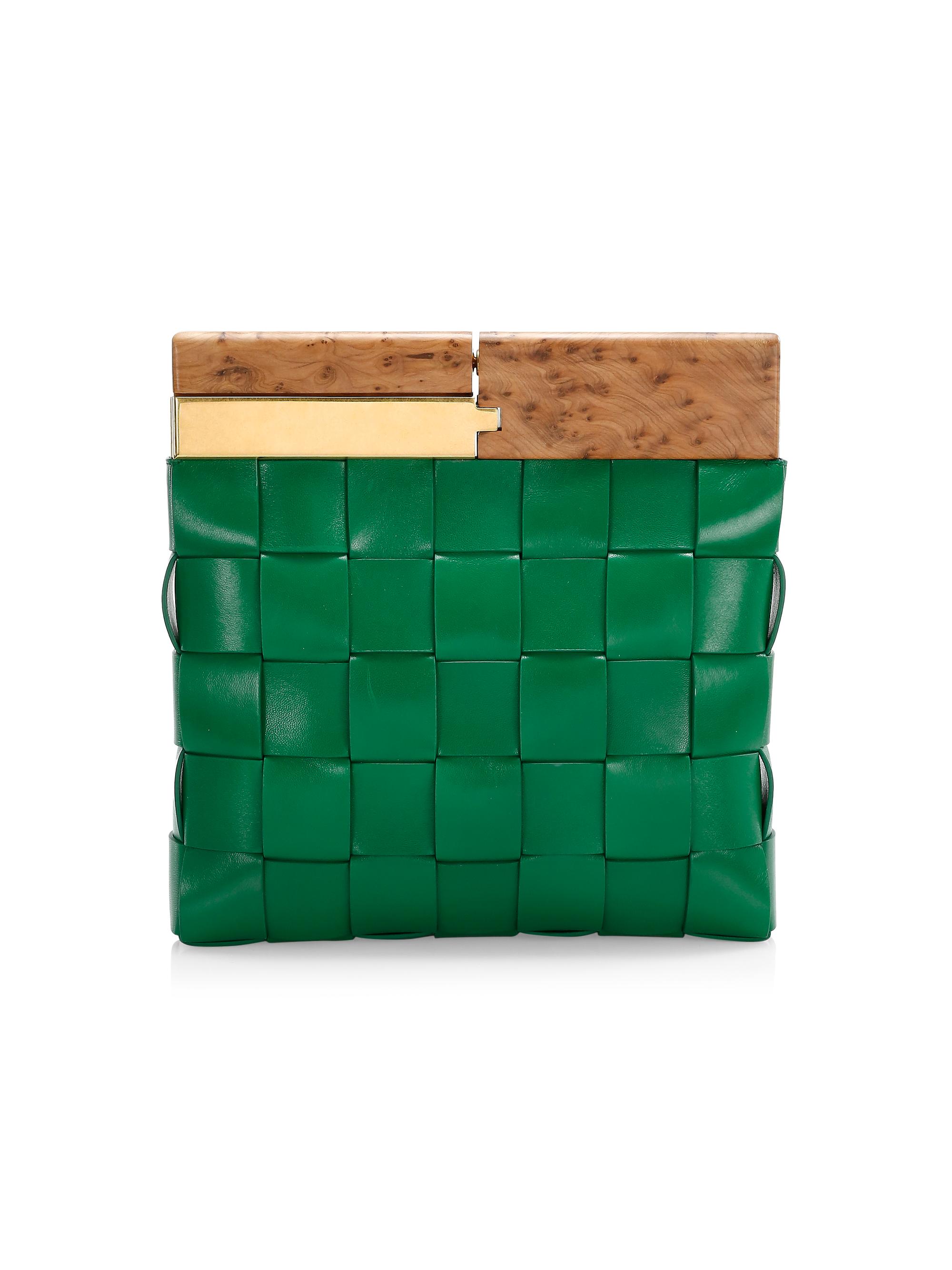 Small Snap Leather Clutch