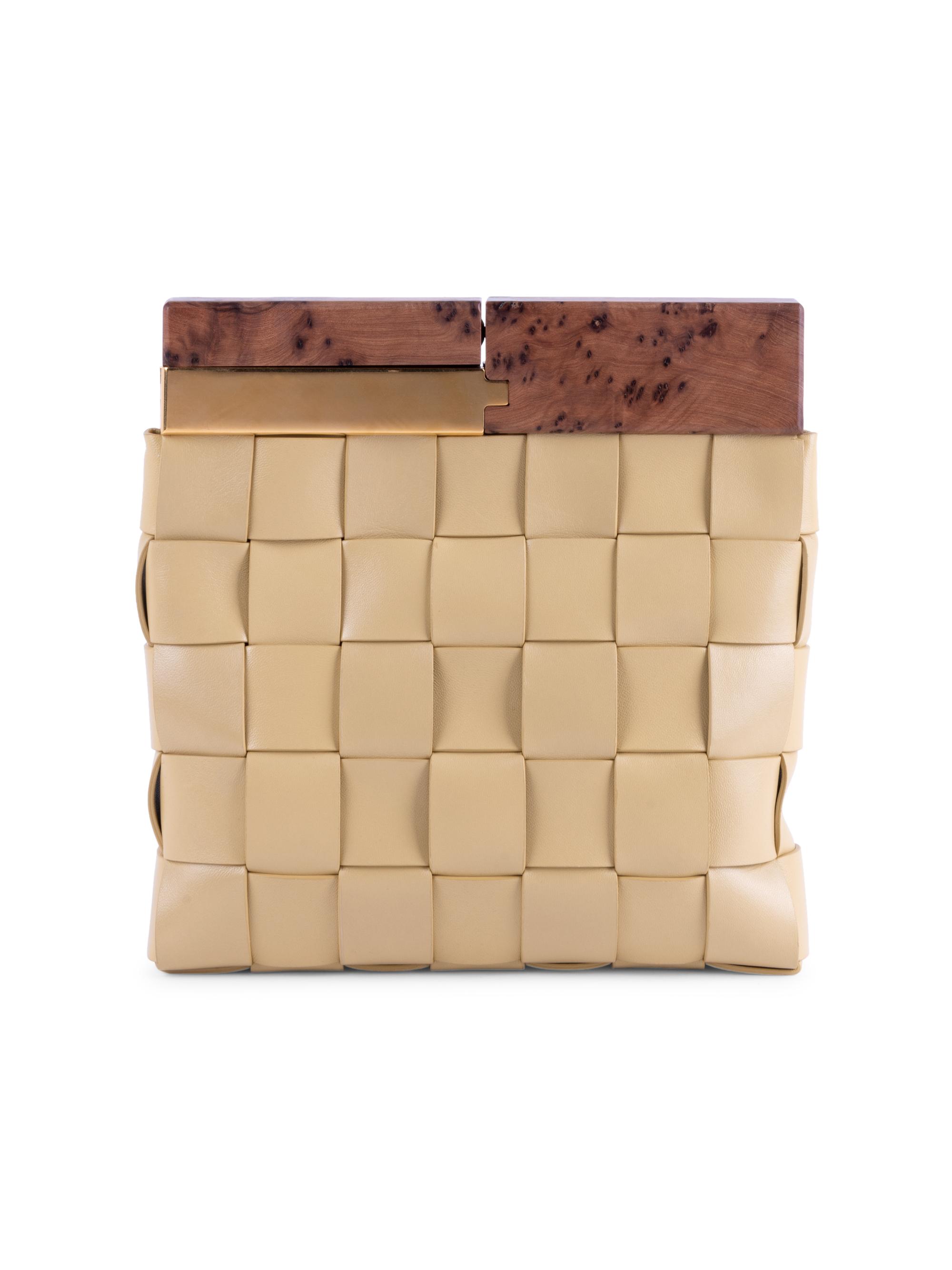 Small Snap Leather Clutch