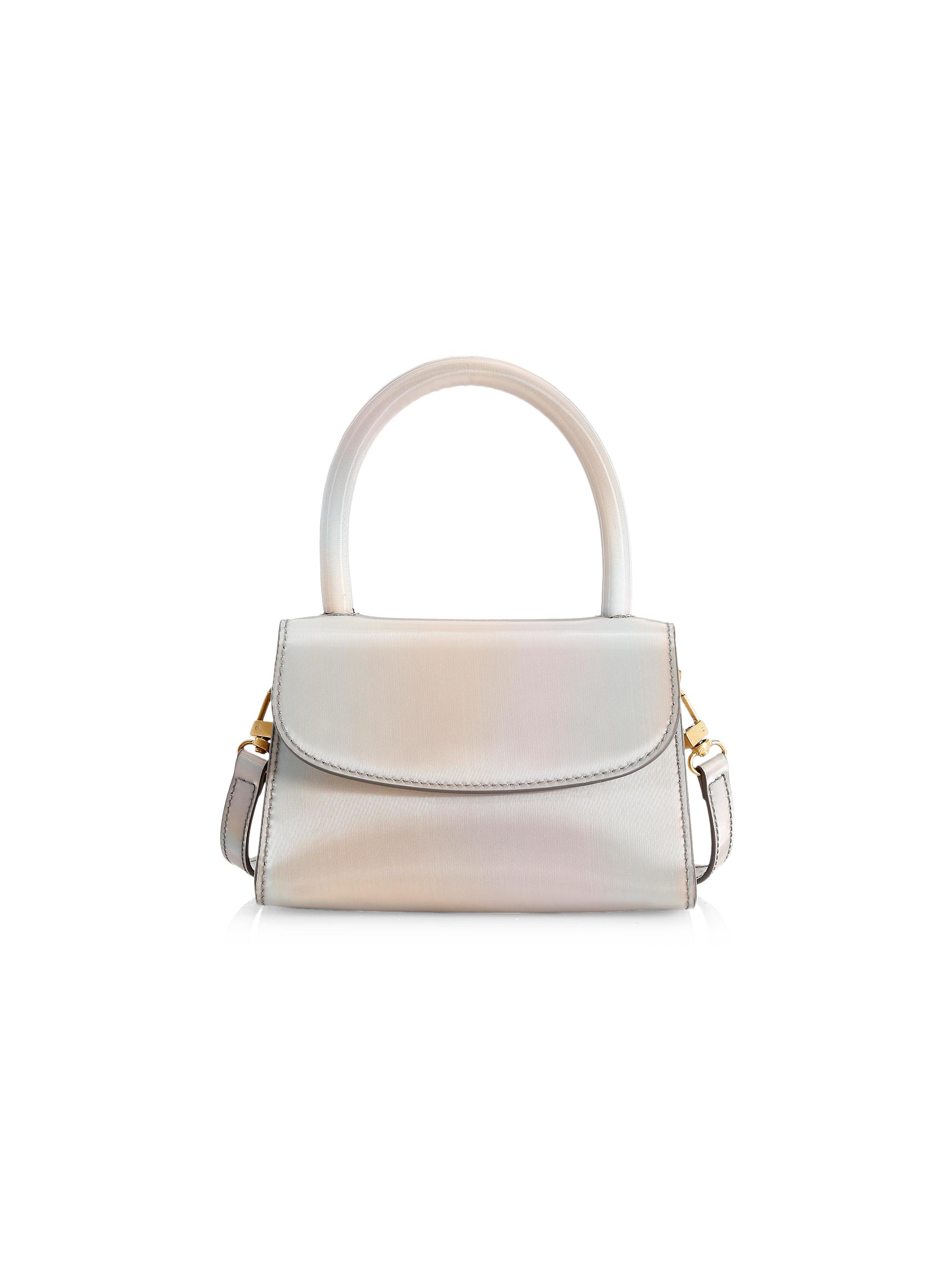 Mini Iridescent Leather Top Handle Bag