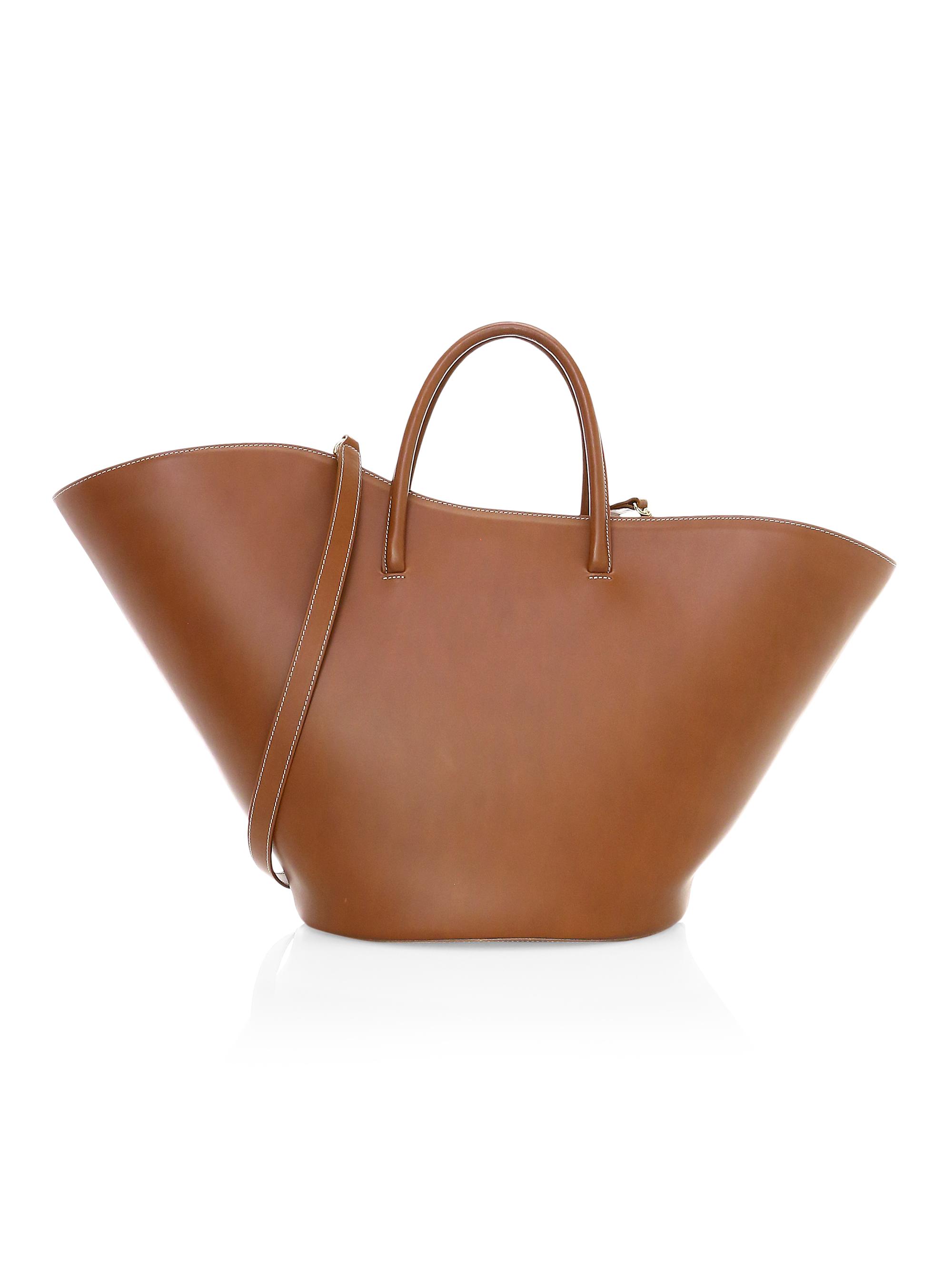 Large Tulip Leather Tote