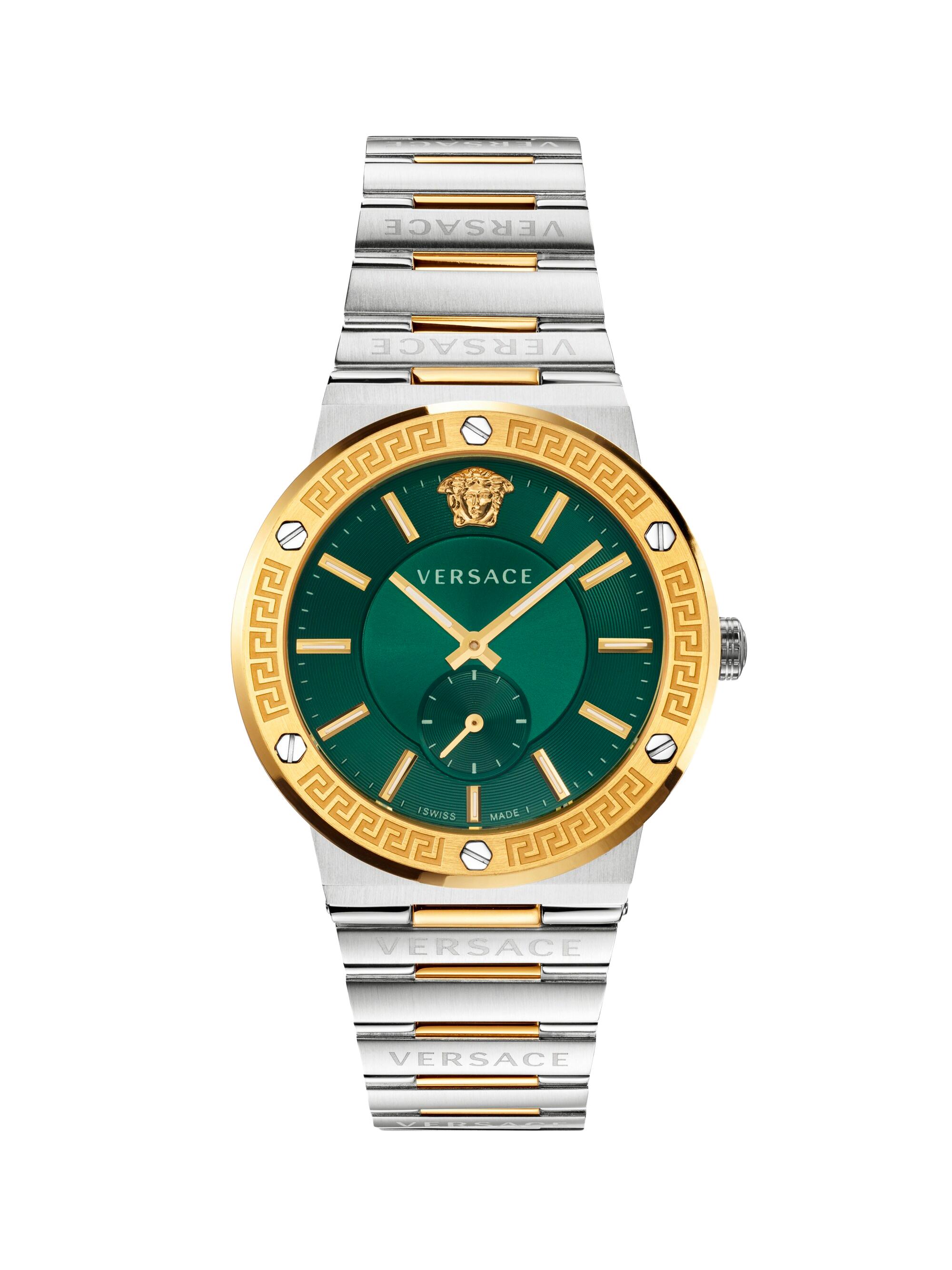 Greco Logo Two-Tone Chronograph Bracelet Watch