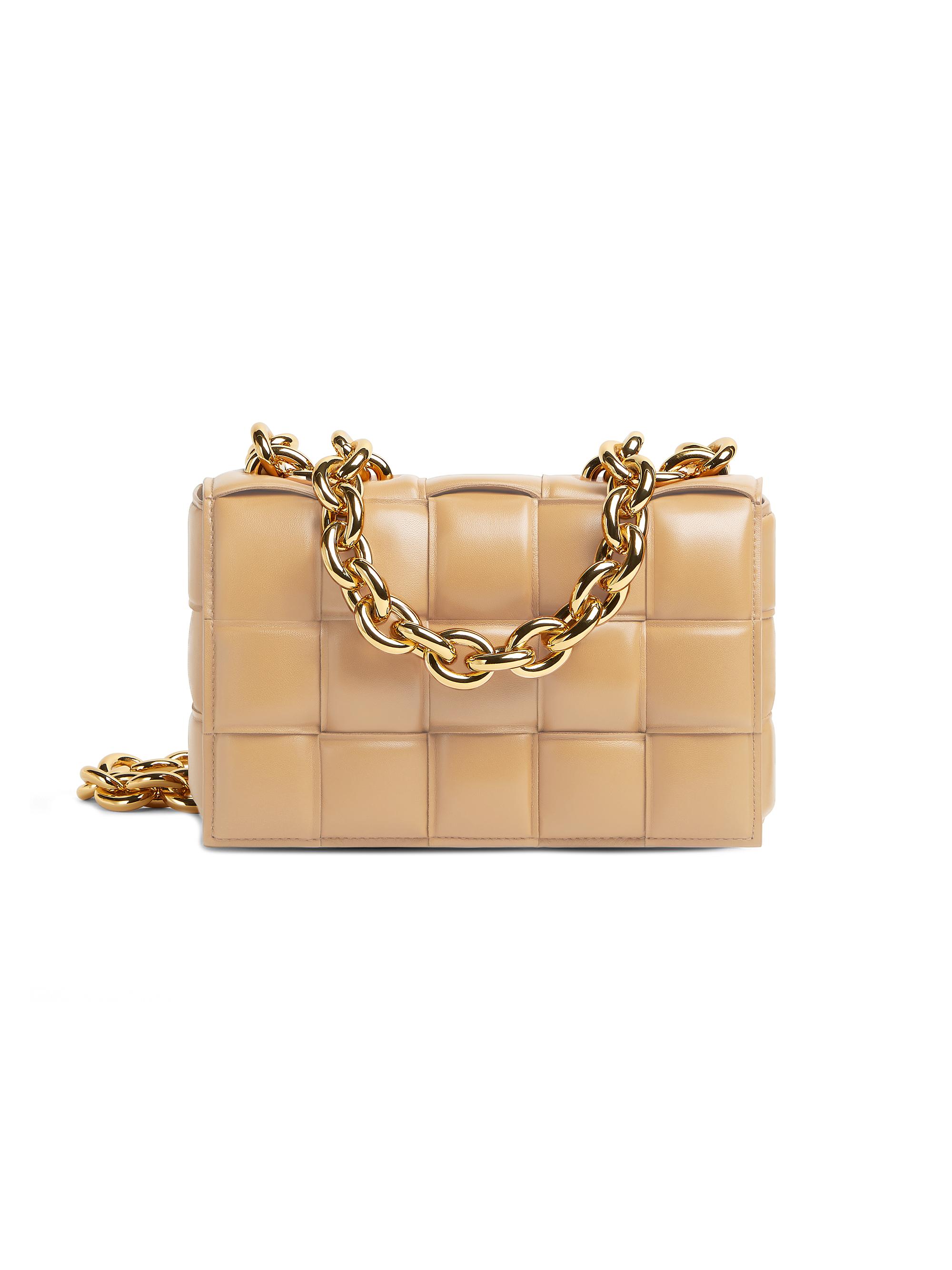 The Chain Cassette Padded Leather Shoulder Bag