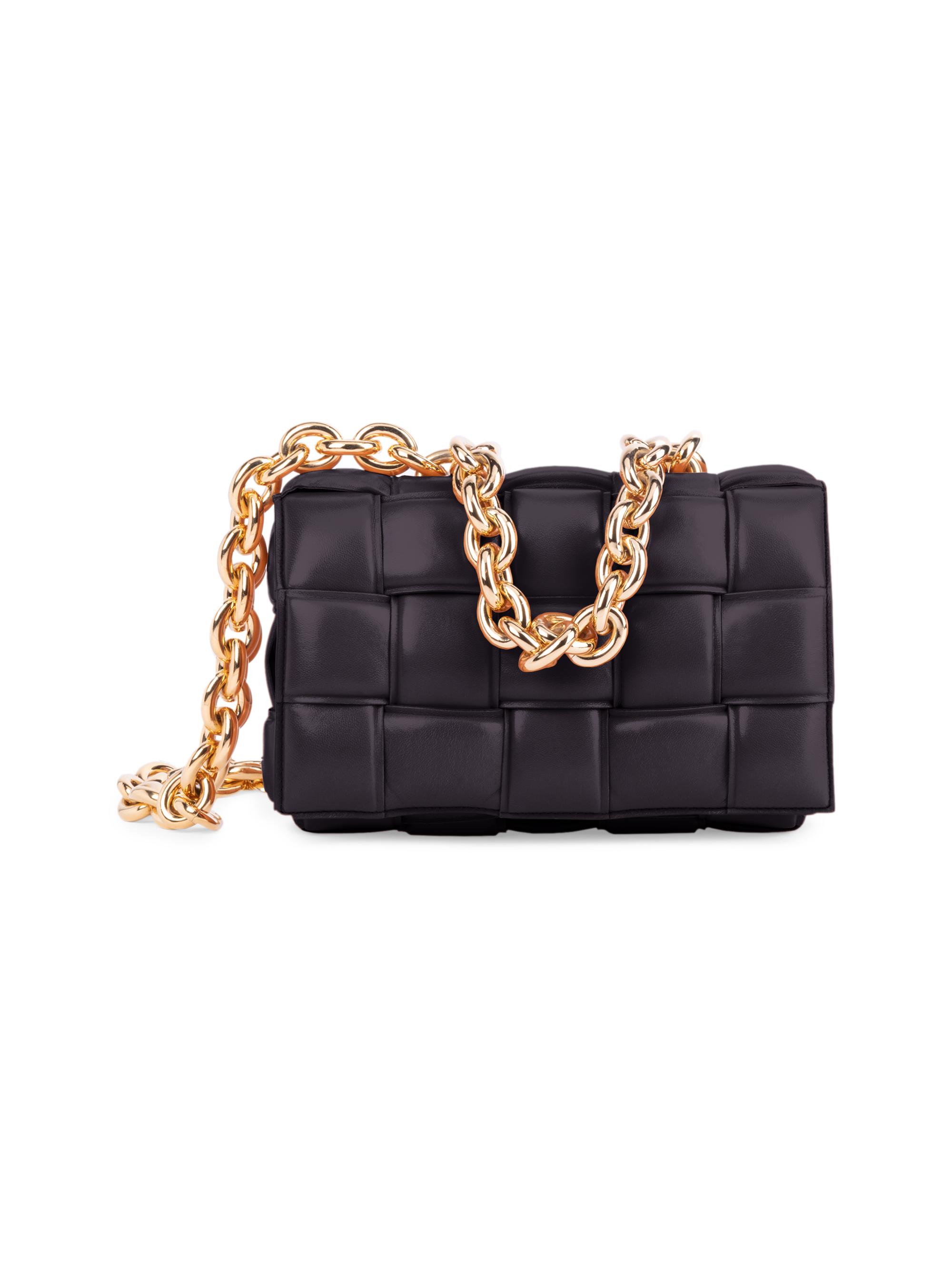 The Chain Cassette Padded Leather Shoulder Bag