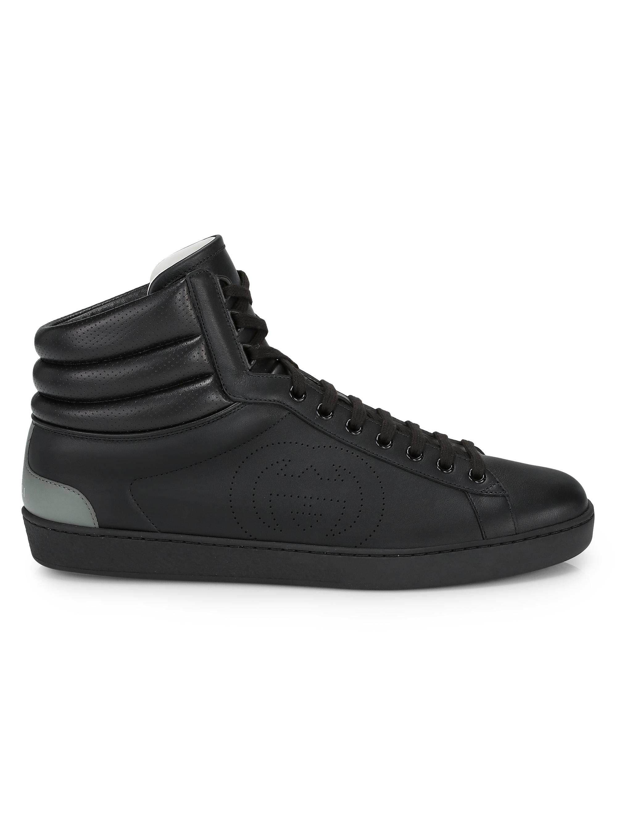 Ace High-Top Leather Sneakers