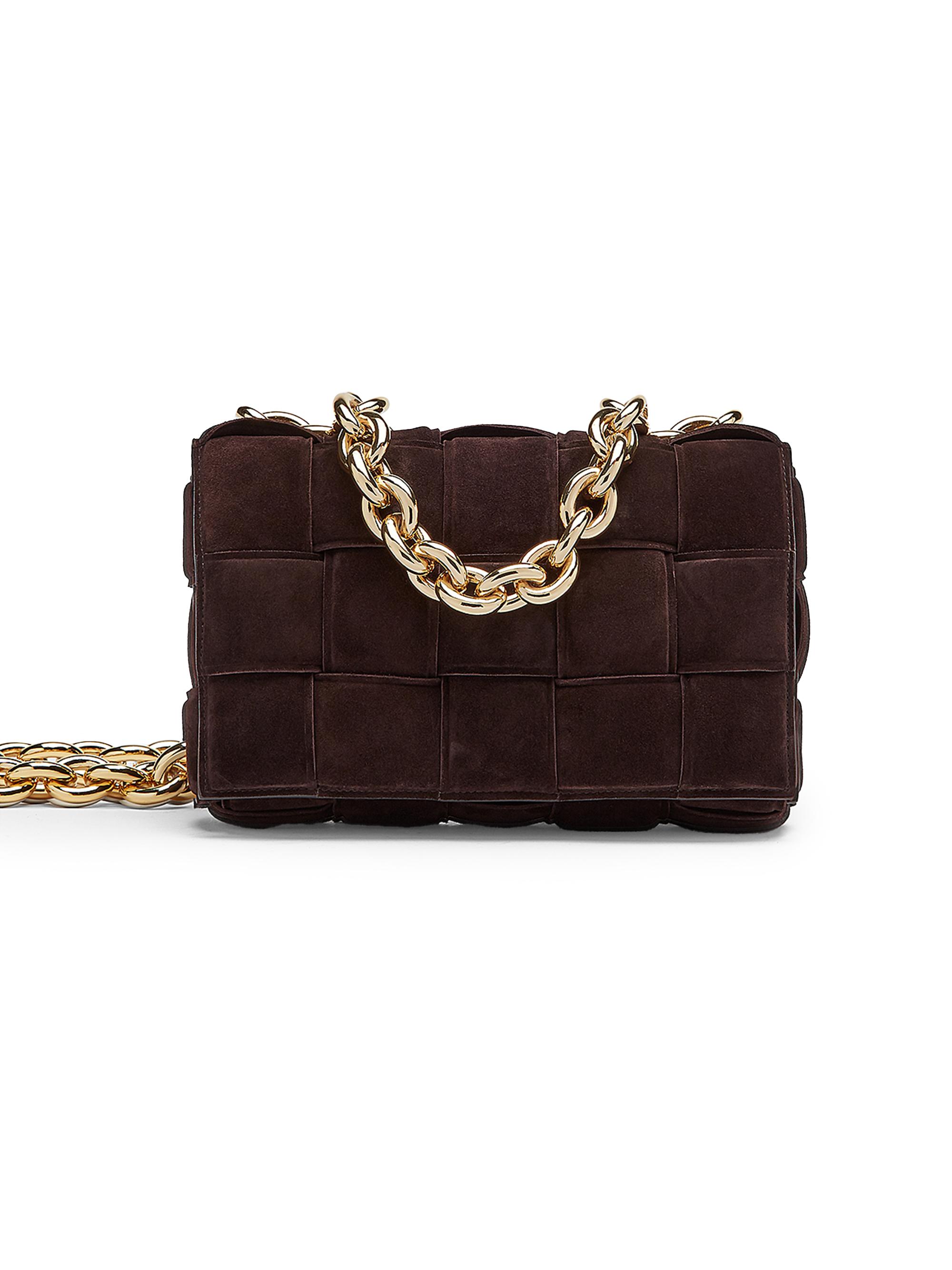 The Chain Cassette Suede Shoulder Bag