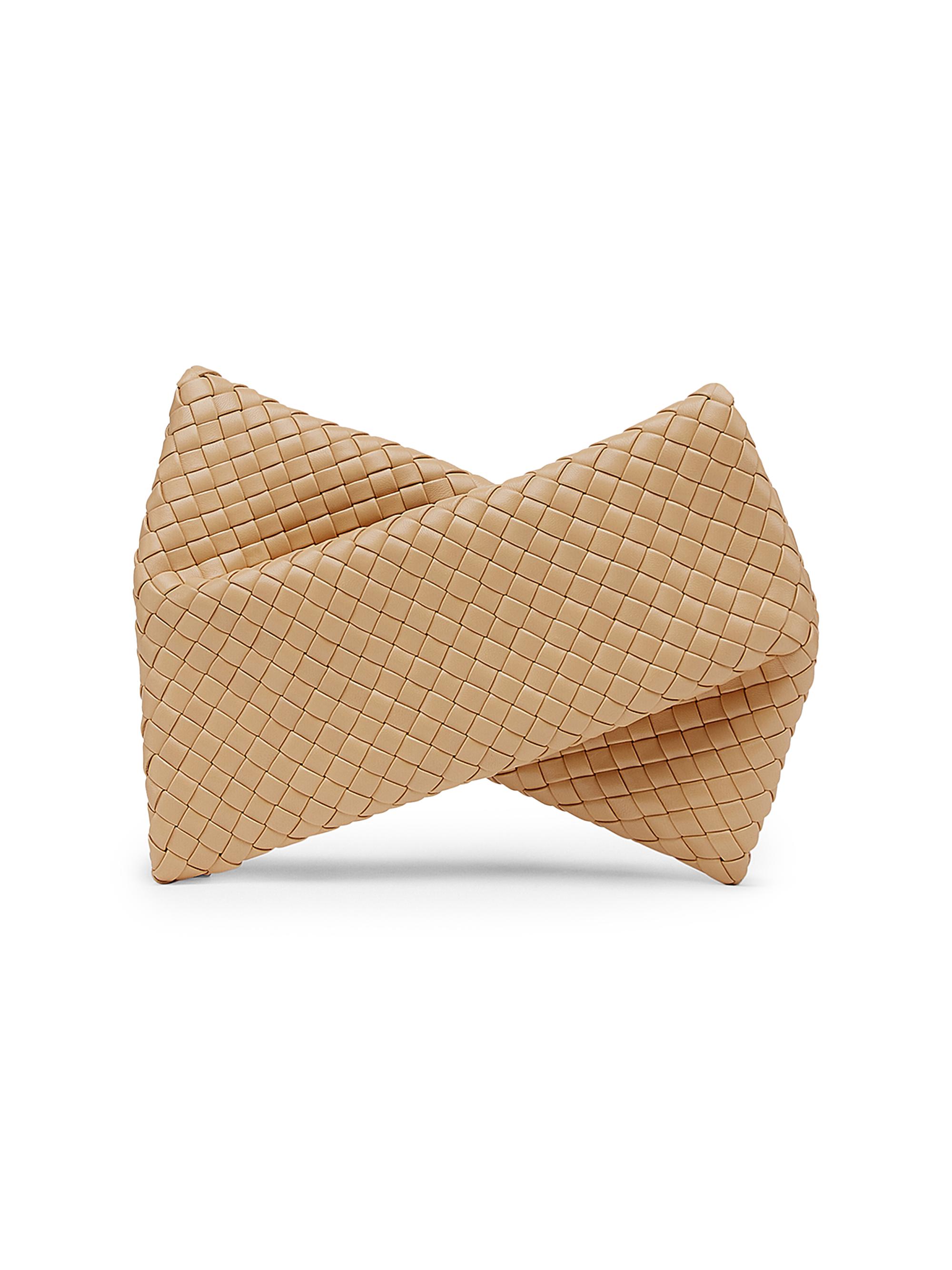 Crisscross Leather Clutch