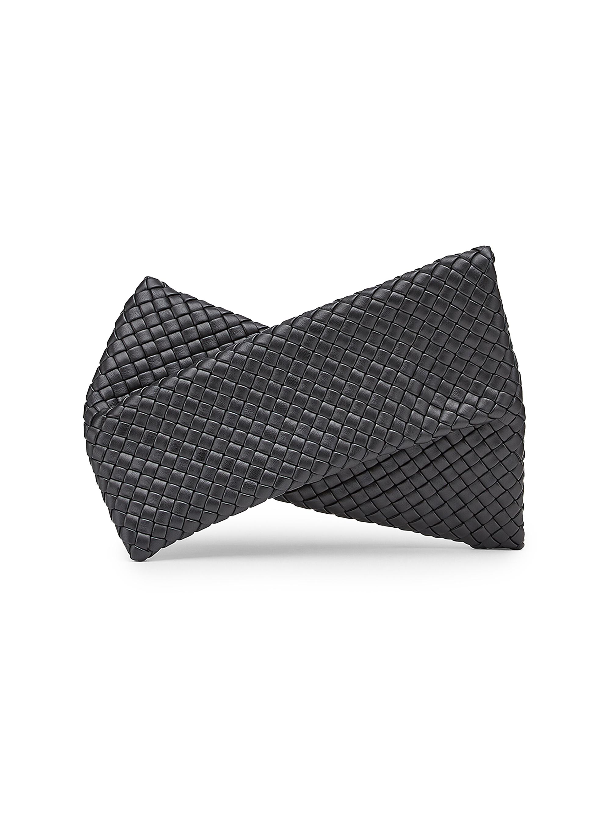 Crisscross Leather Clutch