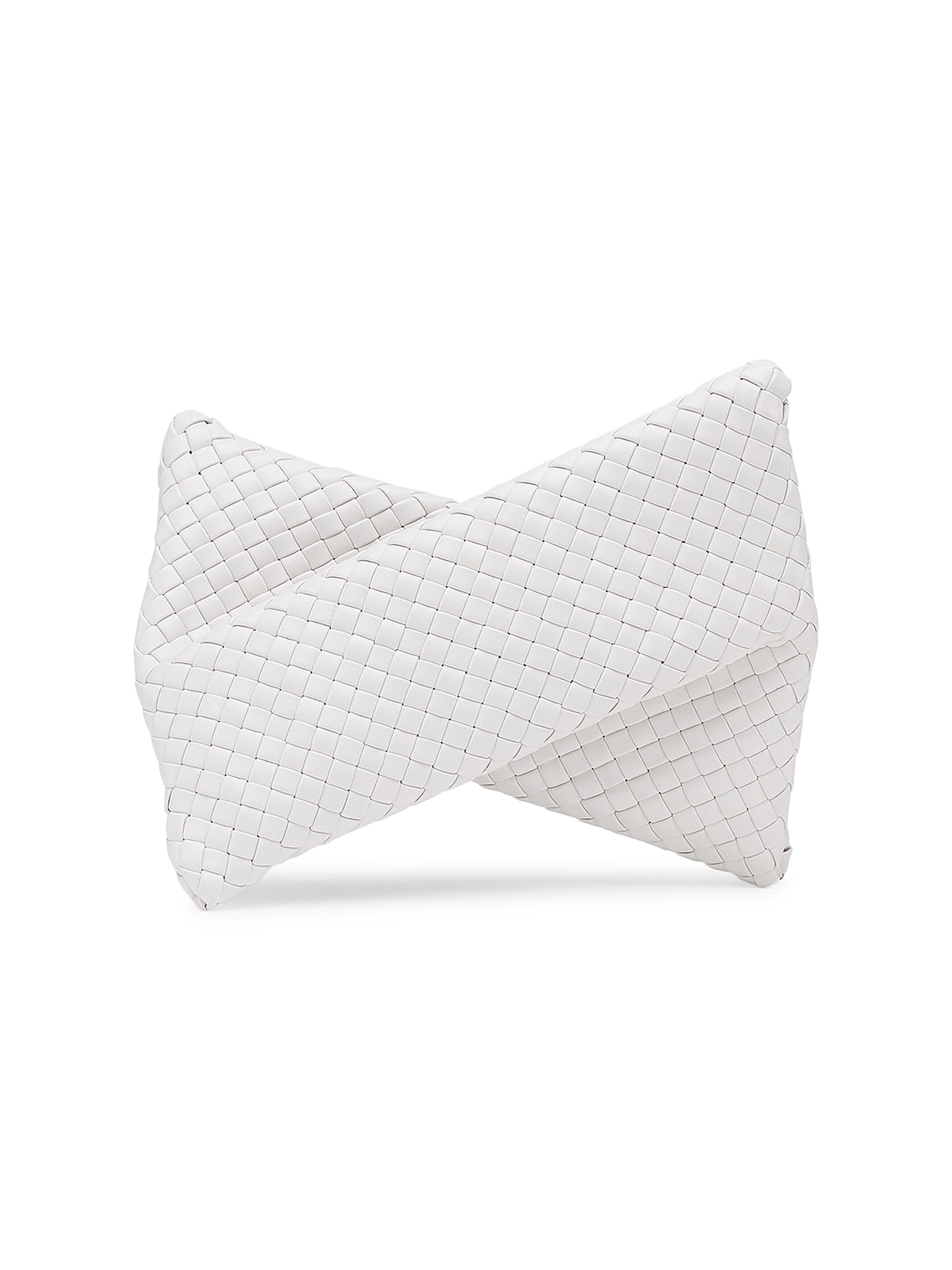 Crisscross Leather Clutch