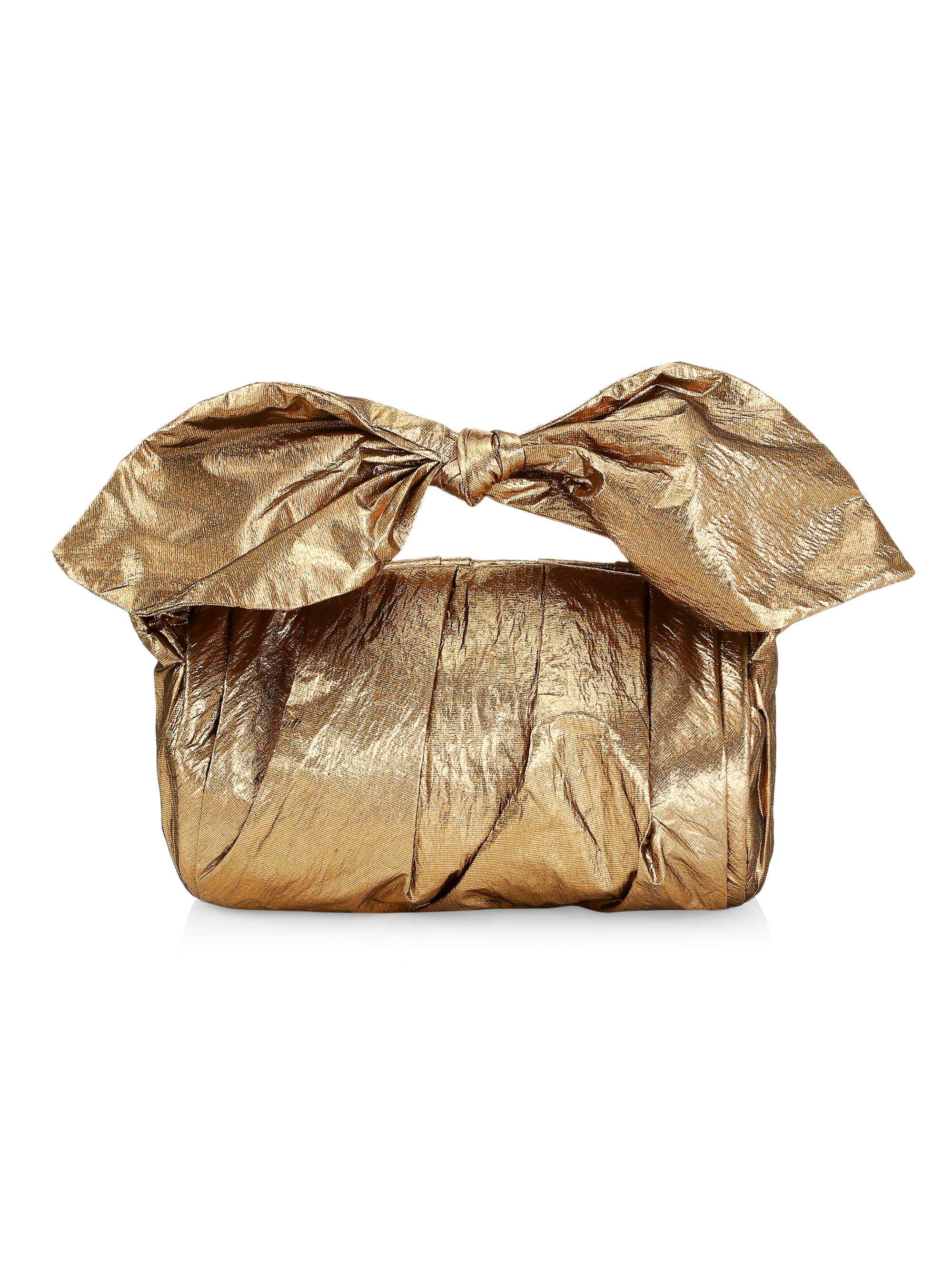 Nane Knotted Metallic Barrel Bag