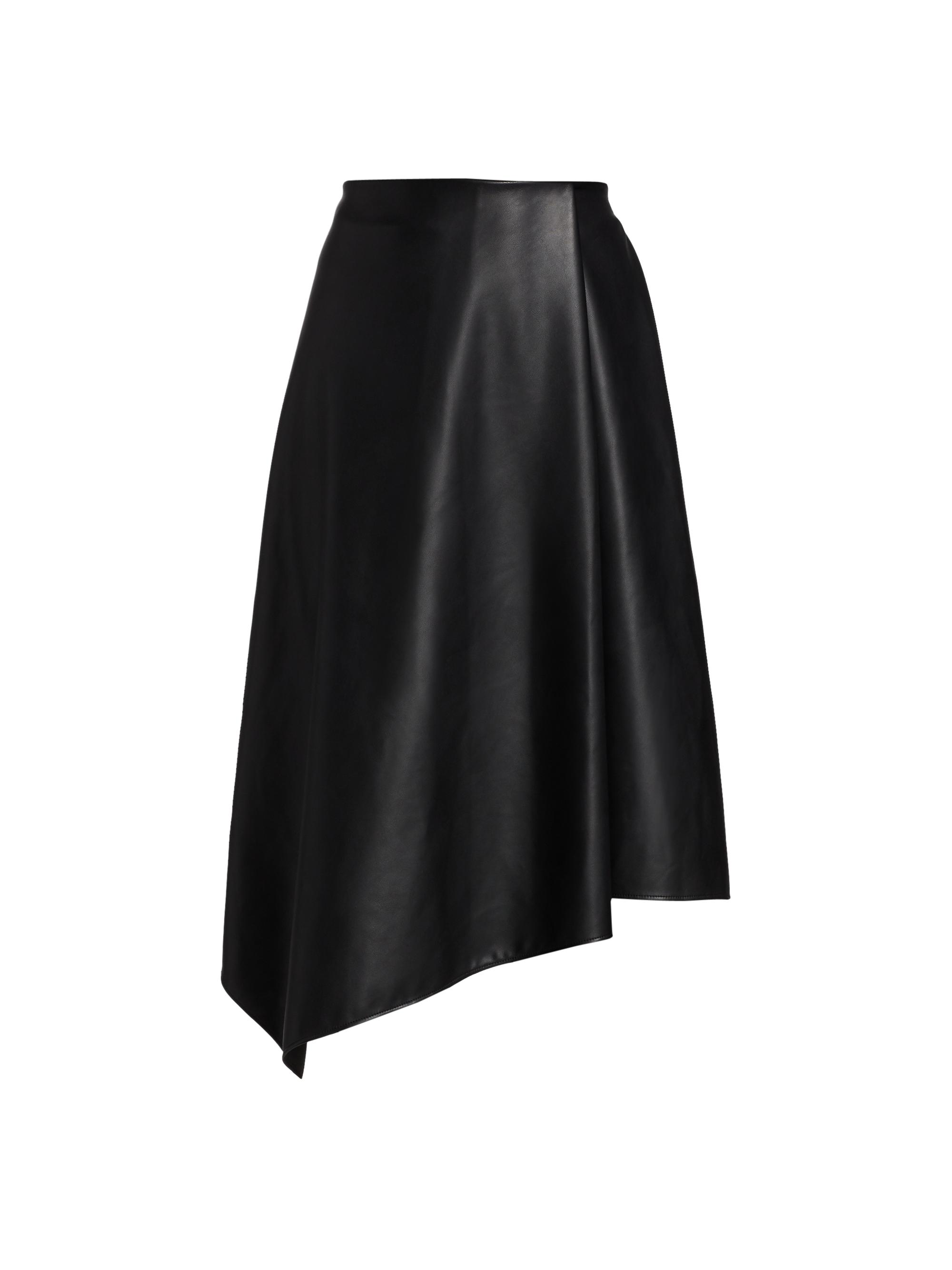 Jayla Vegan Leather Asymmetric Skirt