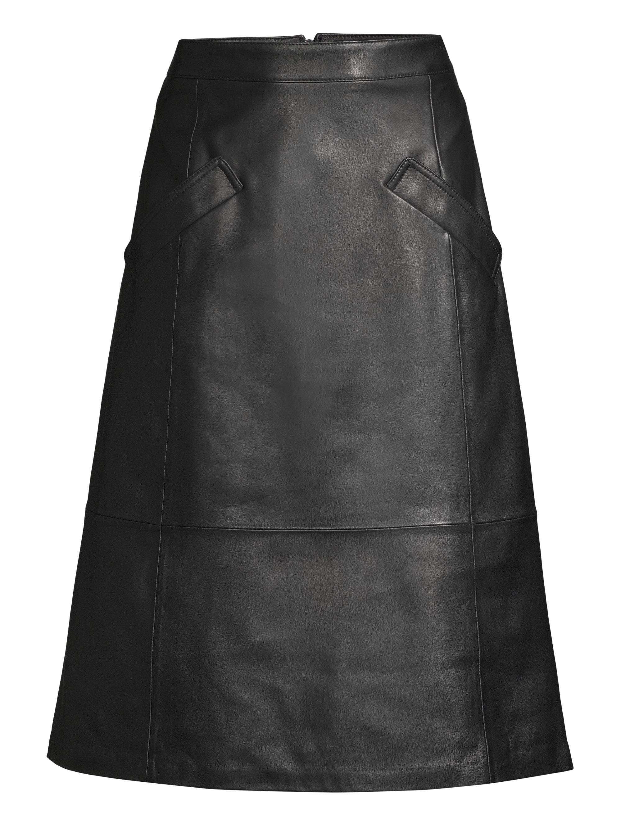 Emmy Leather A-Line Skirt