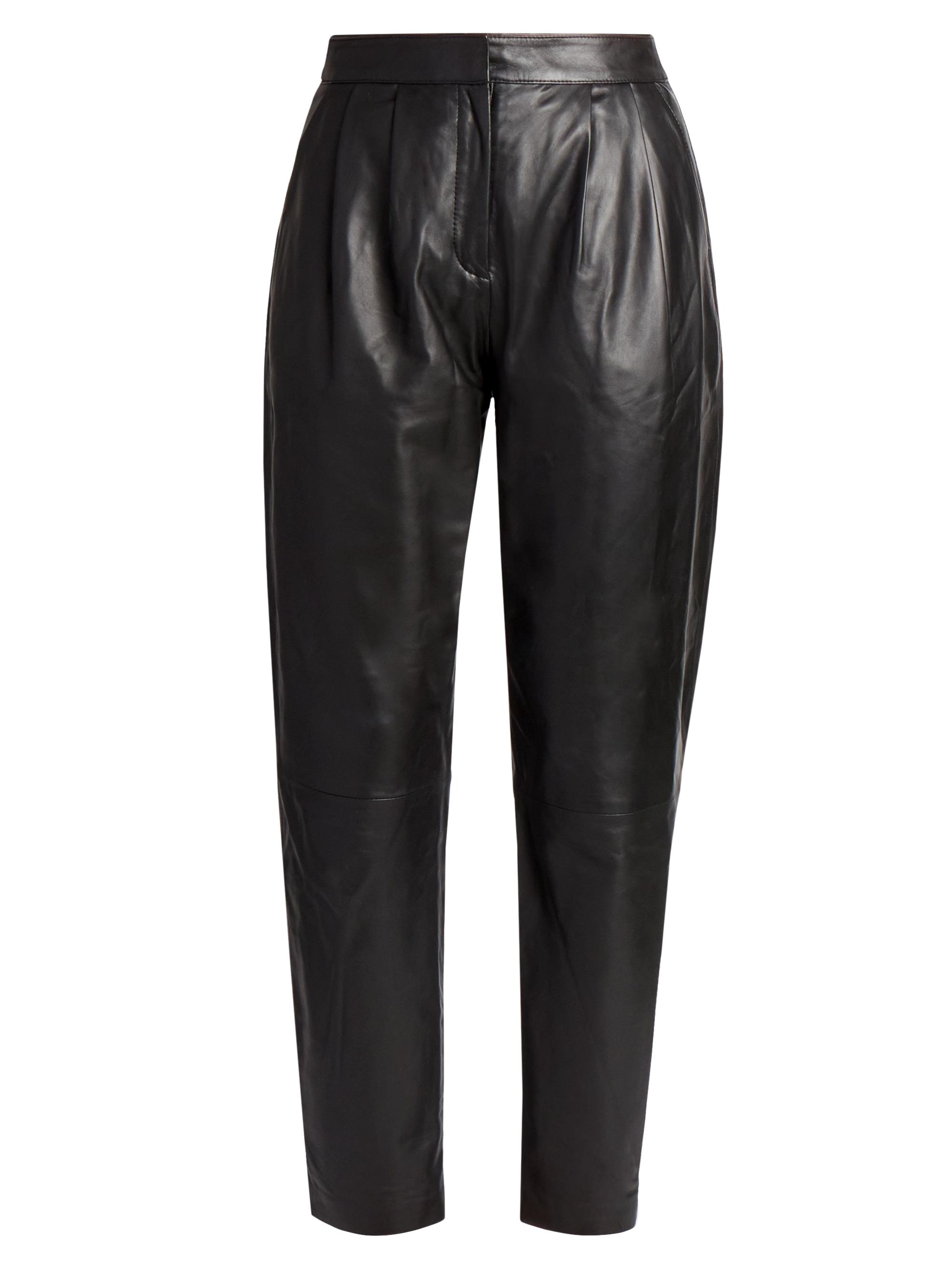 Palaos Leather Straight-Leg Pants