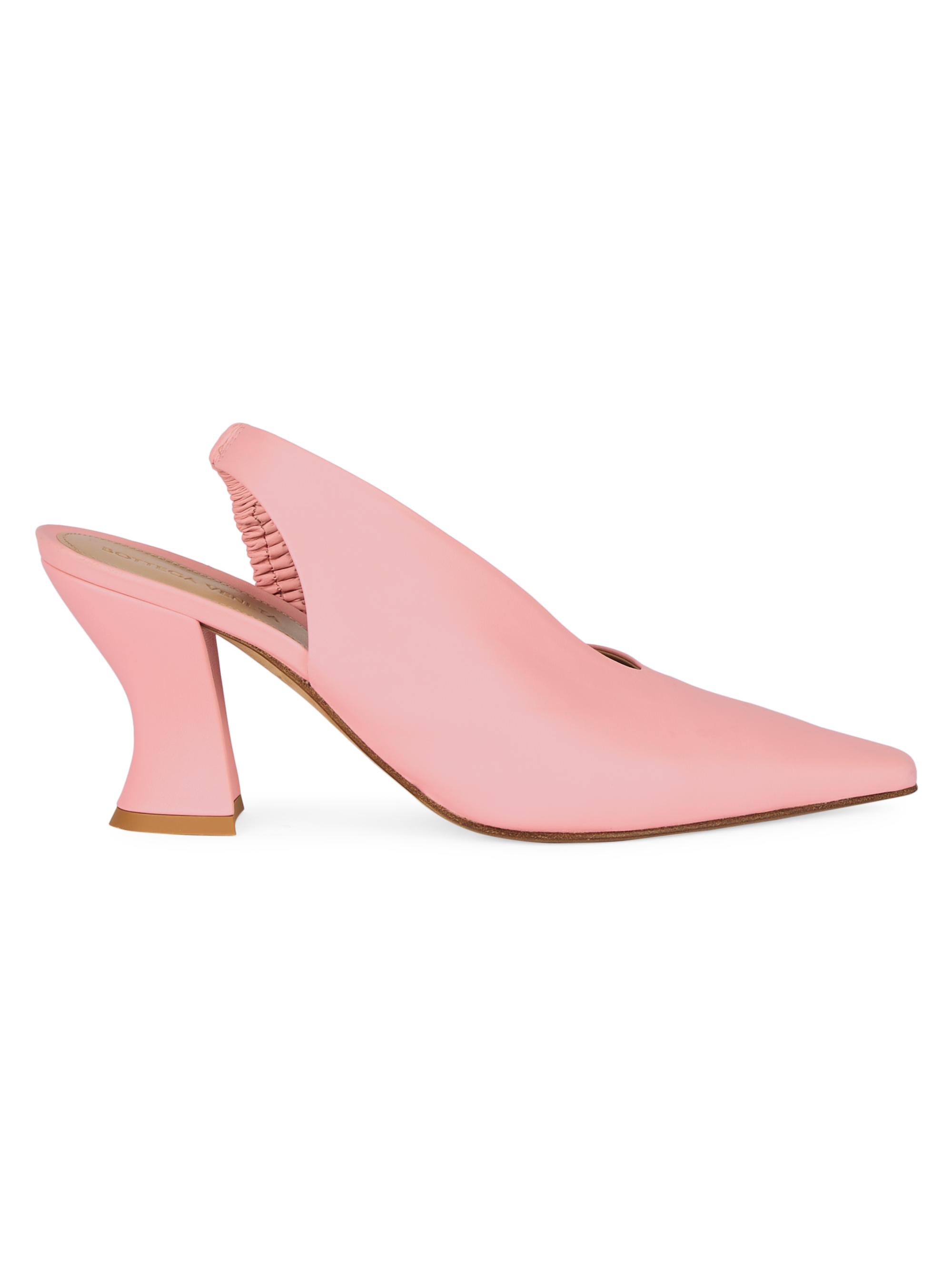 Almond Leather Slingback Pumps