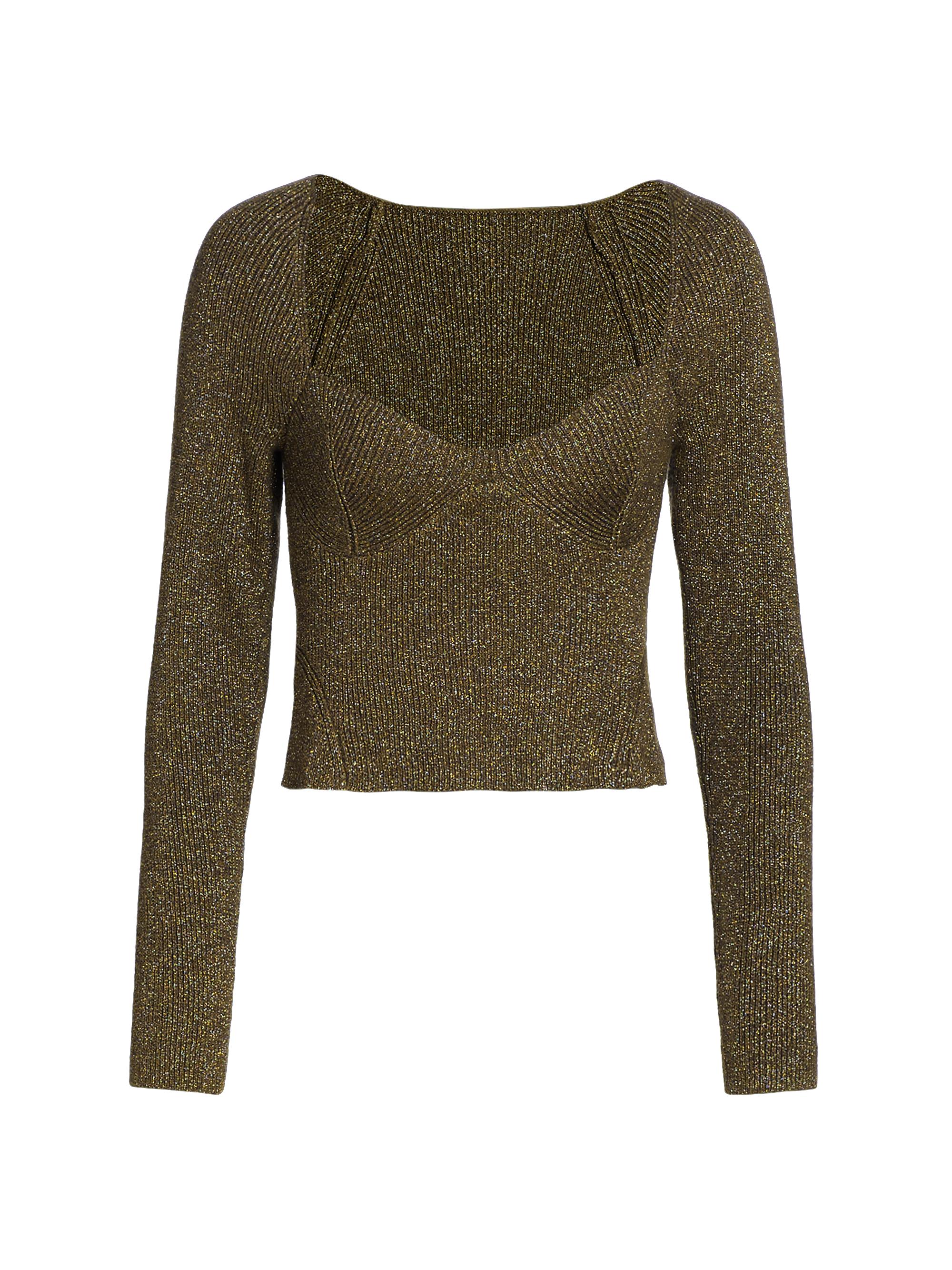 Cerro Bustier Metallic Knit Top