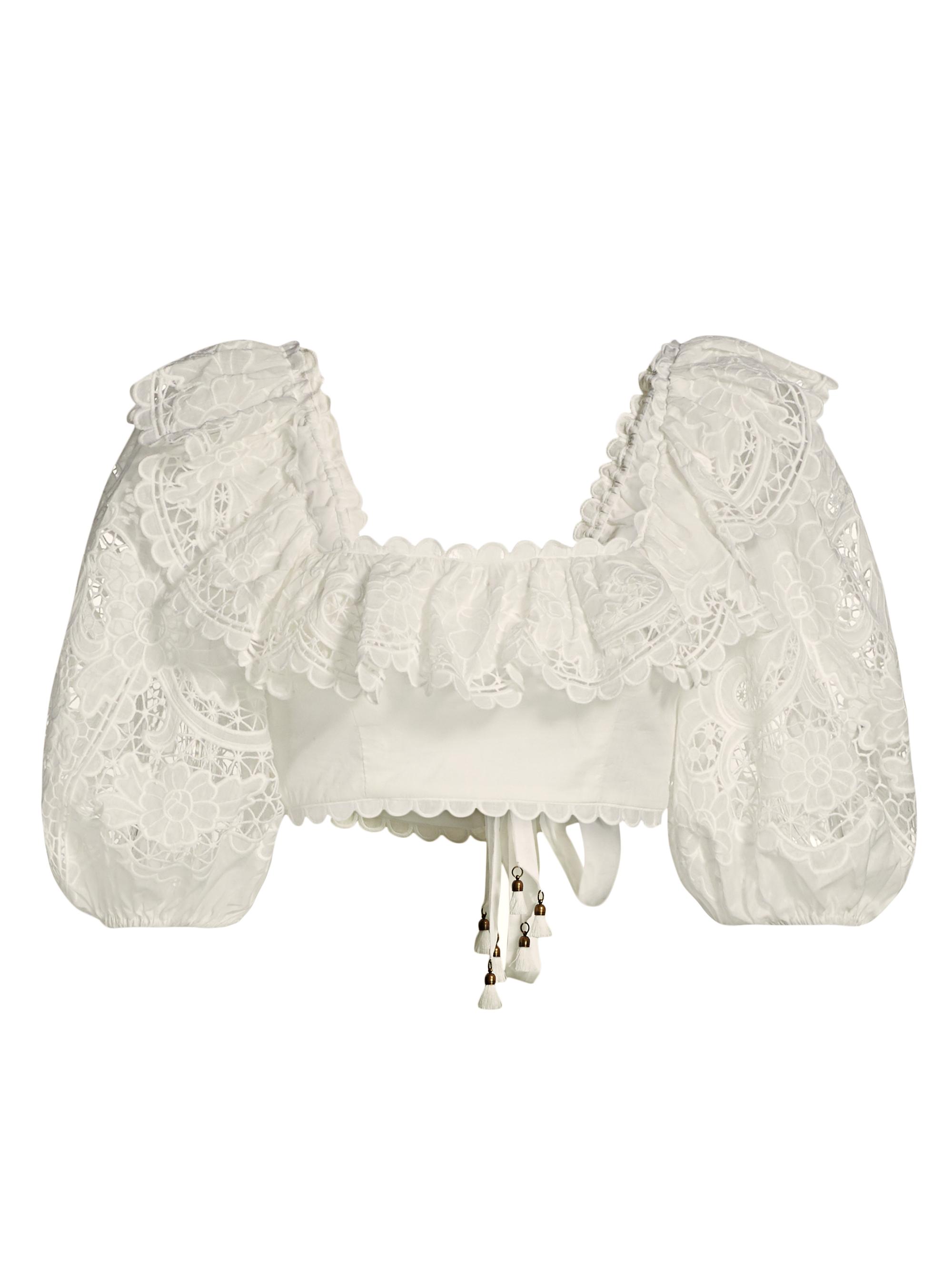 Lulu Scallop Frill Cropped Top