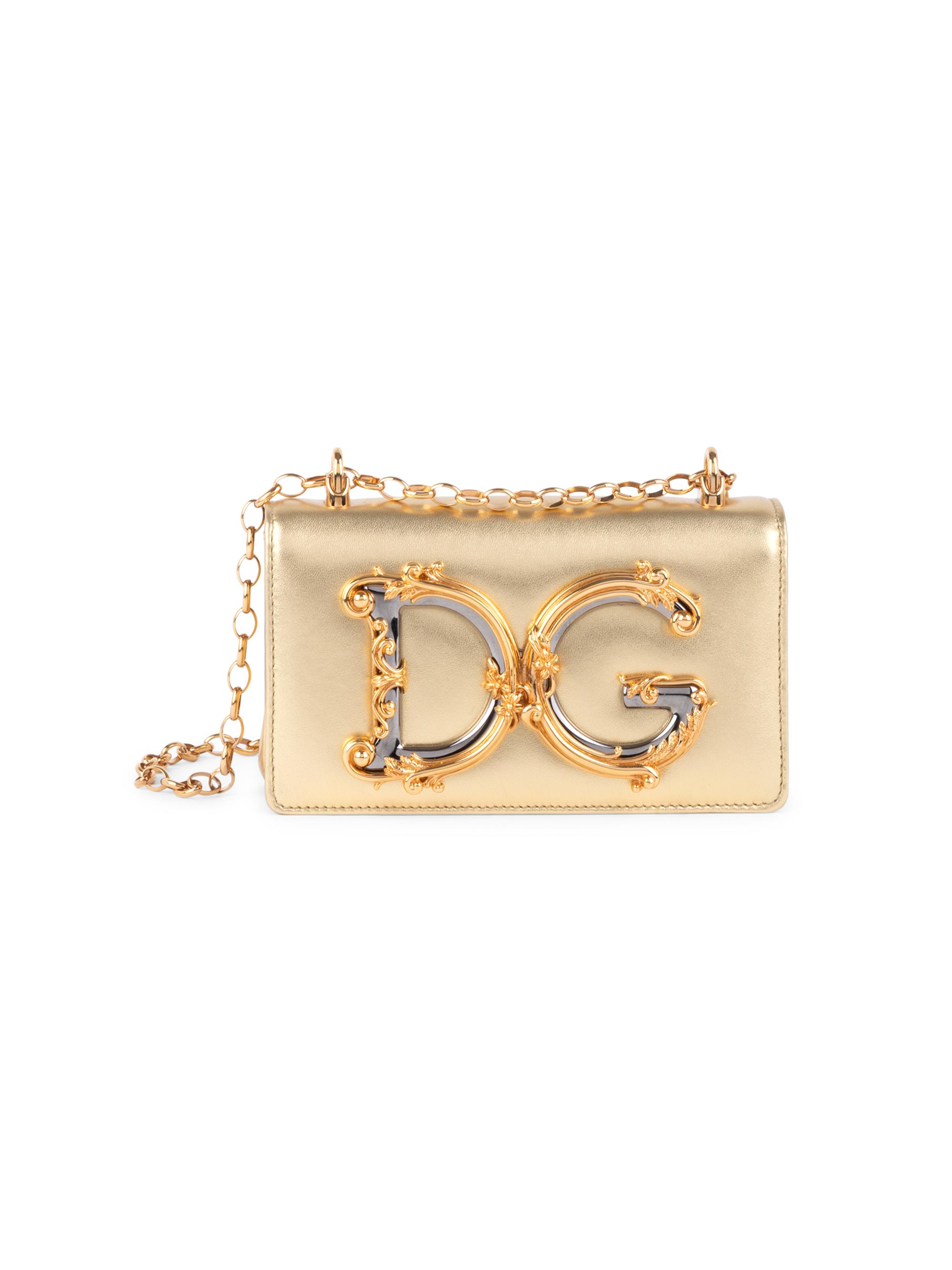 D&G Girls Metallic Leather Shoulder Bag