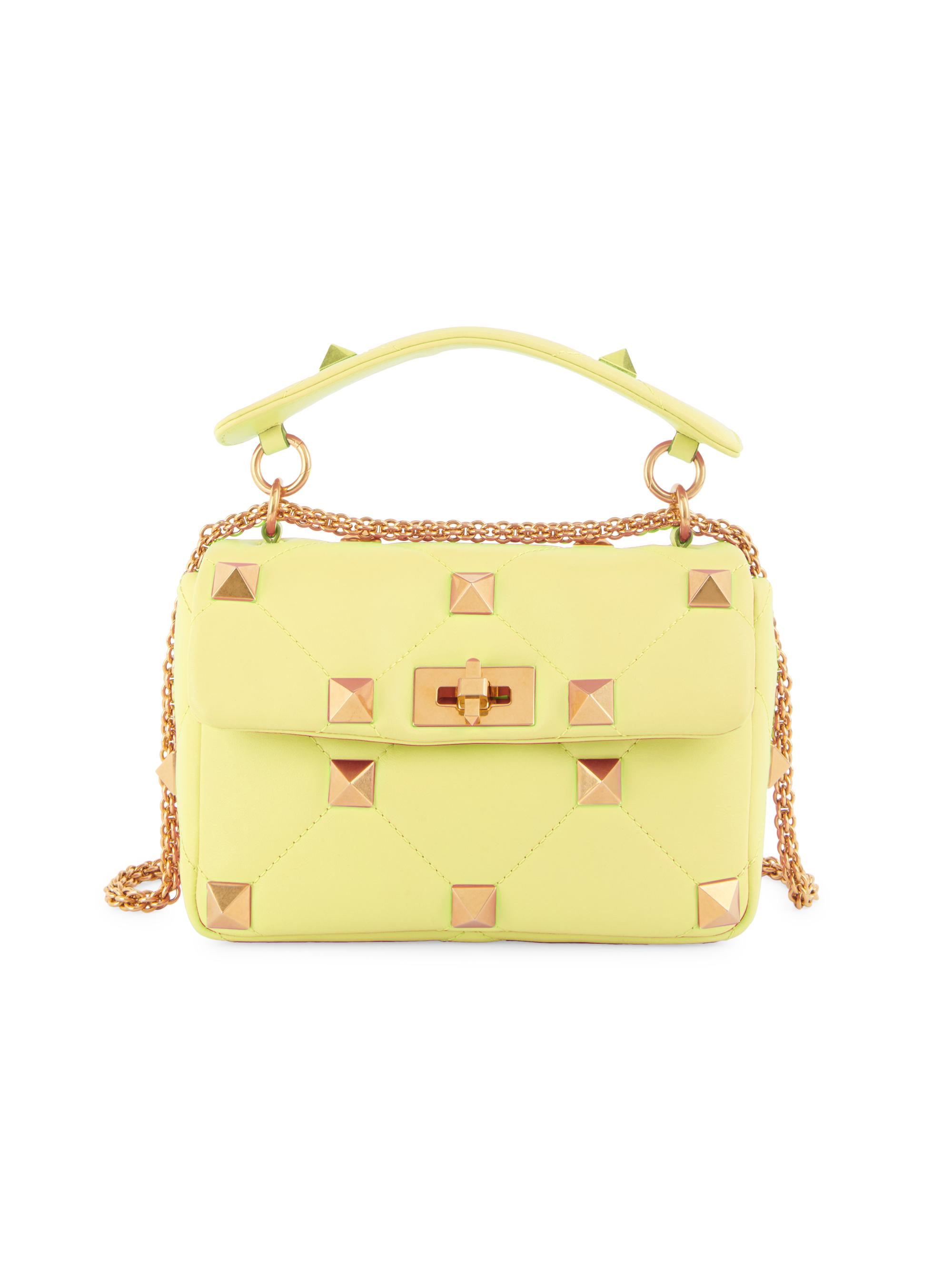 Medium Roman Stud Leather Shoulder Bag