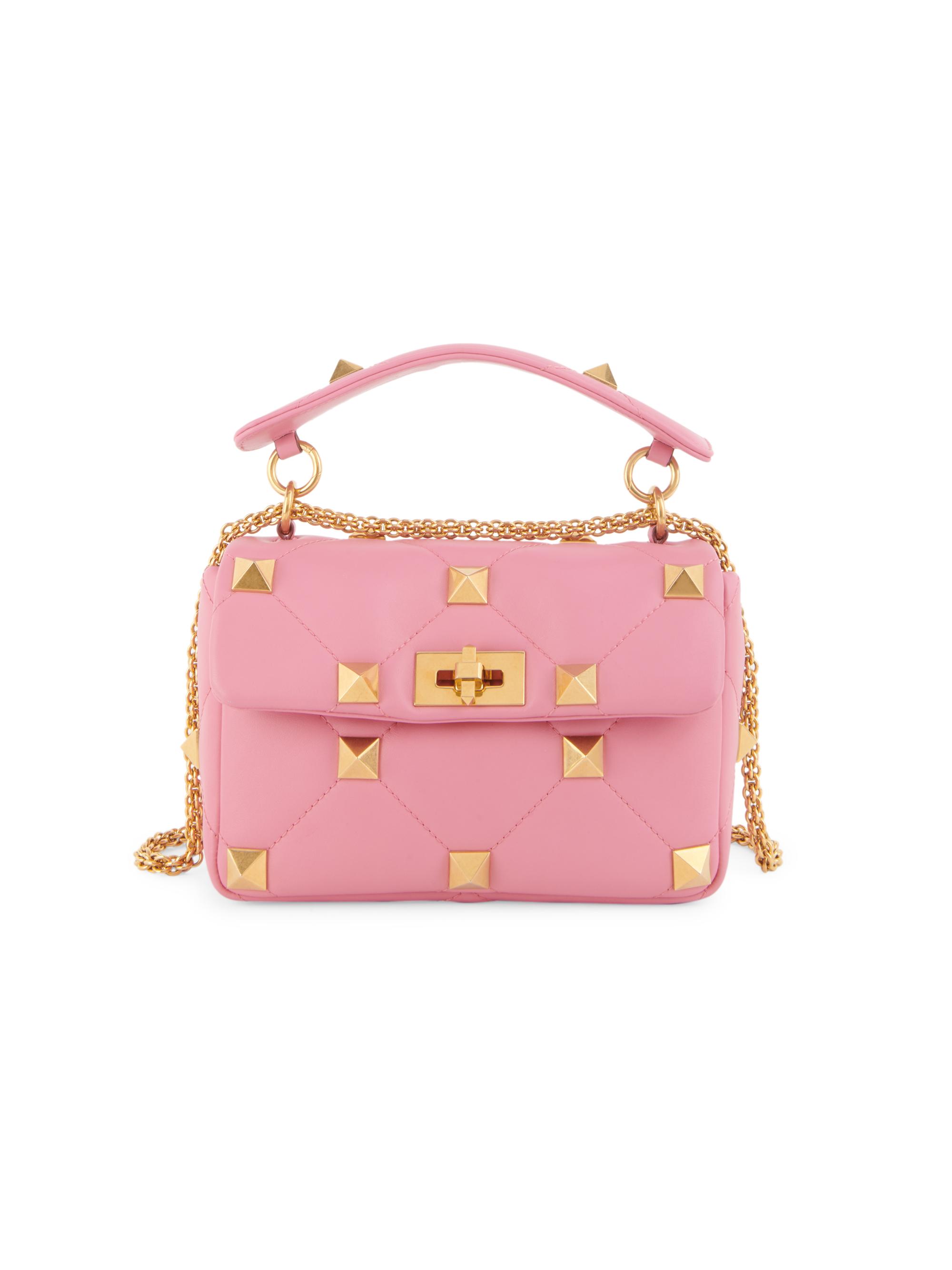 Medium Roman Stud Leather Shoulder Bag