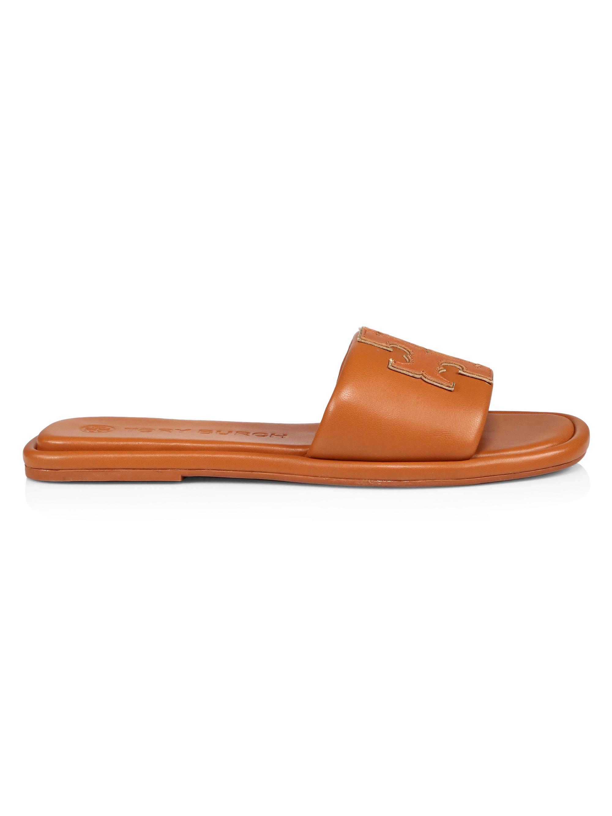 Double-T Padded Leather Slides
