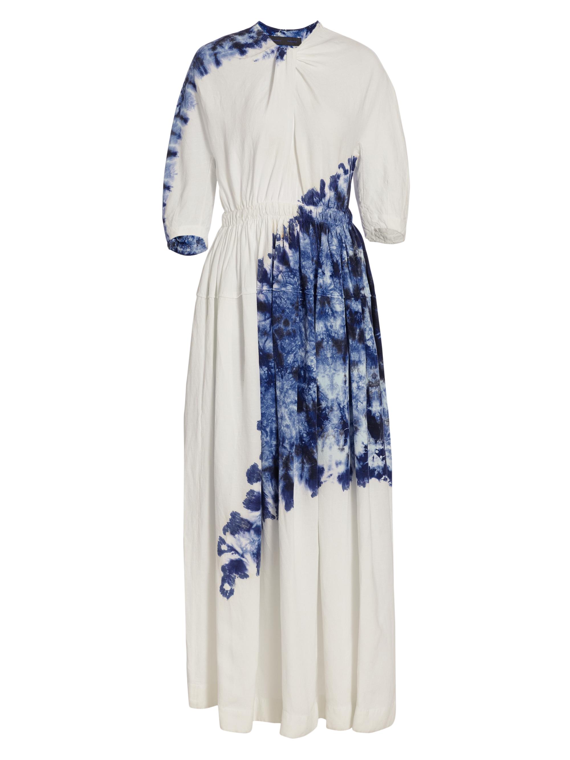 Tie-Dye Linen-Blend Maxi Dress