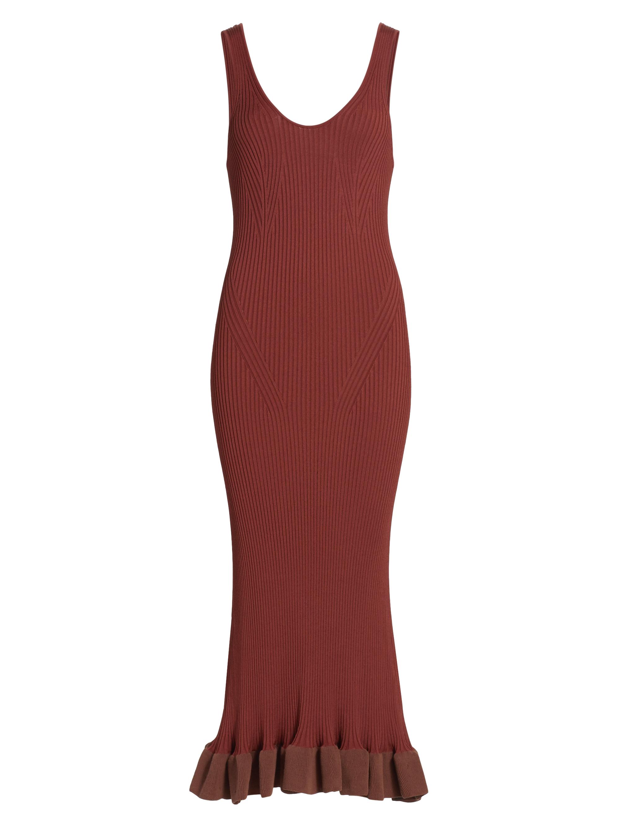 Marjoram Rib-Knit Midi Dress