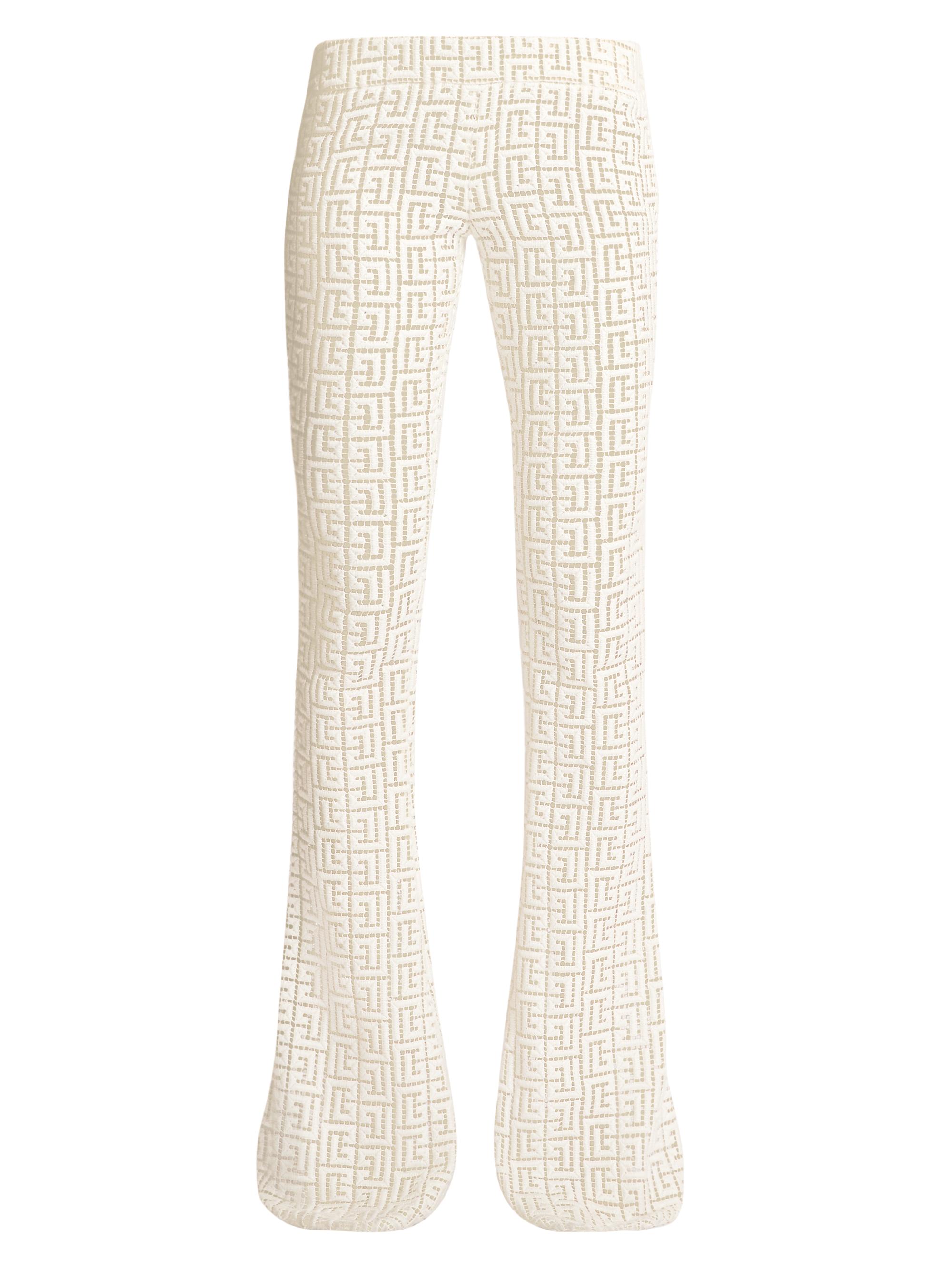 Monogram Cutout Flare Pants