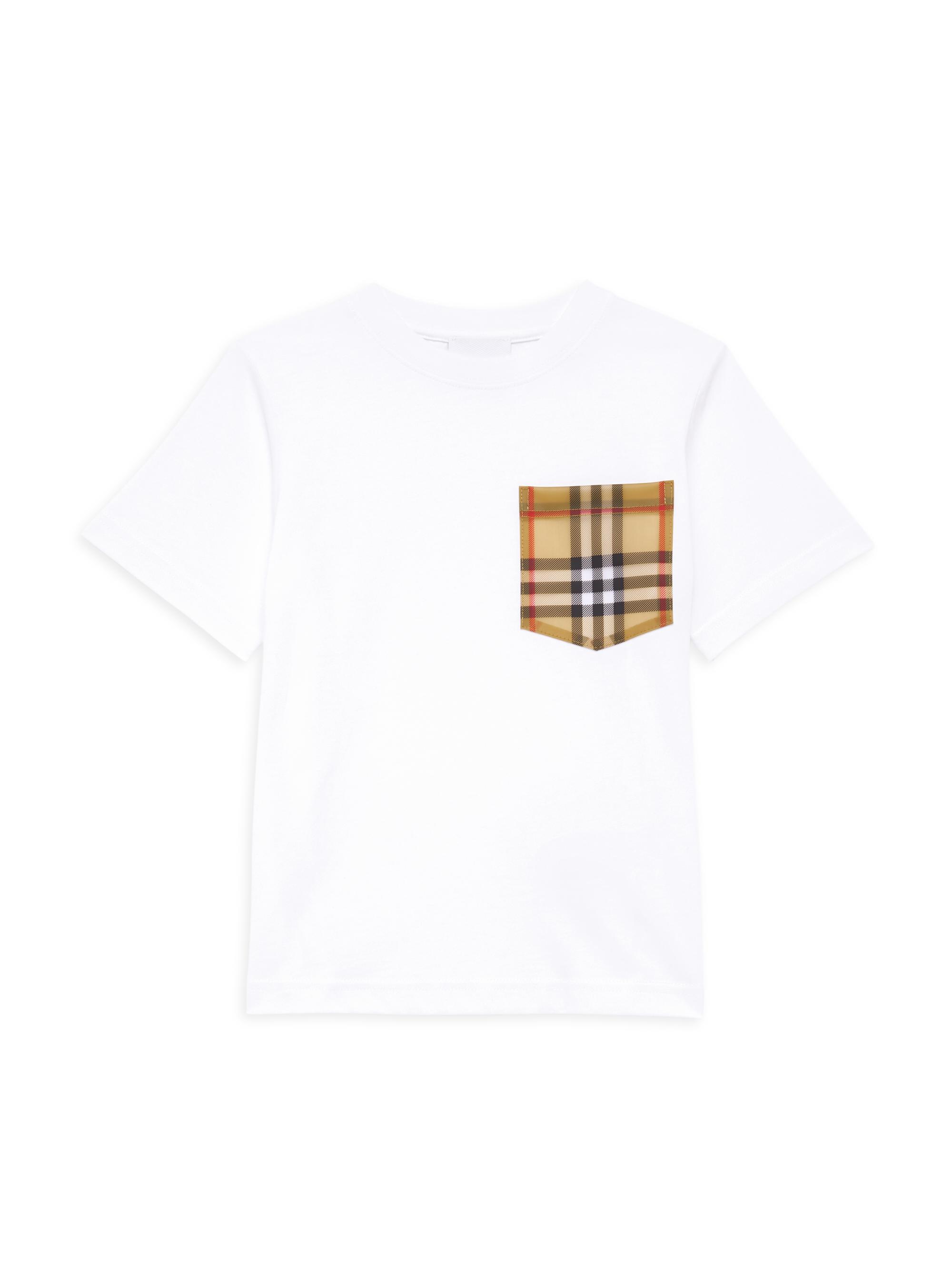 Little Kid's & Kid's Vintage Check Pocket Cotton T-shirt