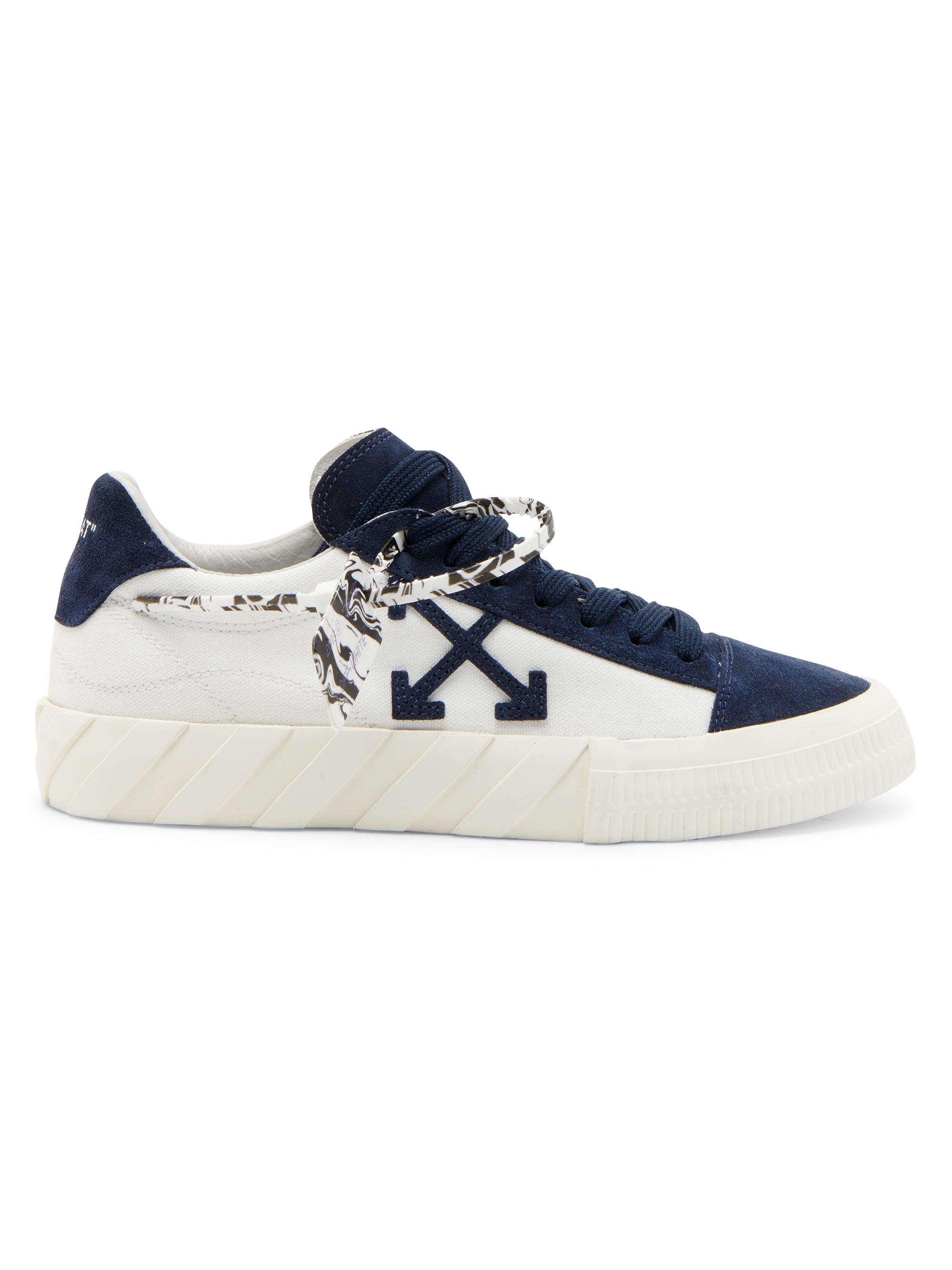 Vulcanized Canvas & Suede Low-Top Sneakers