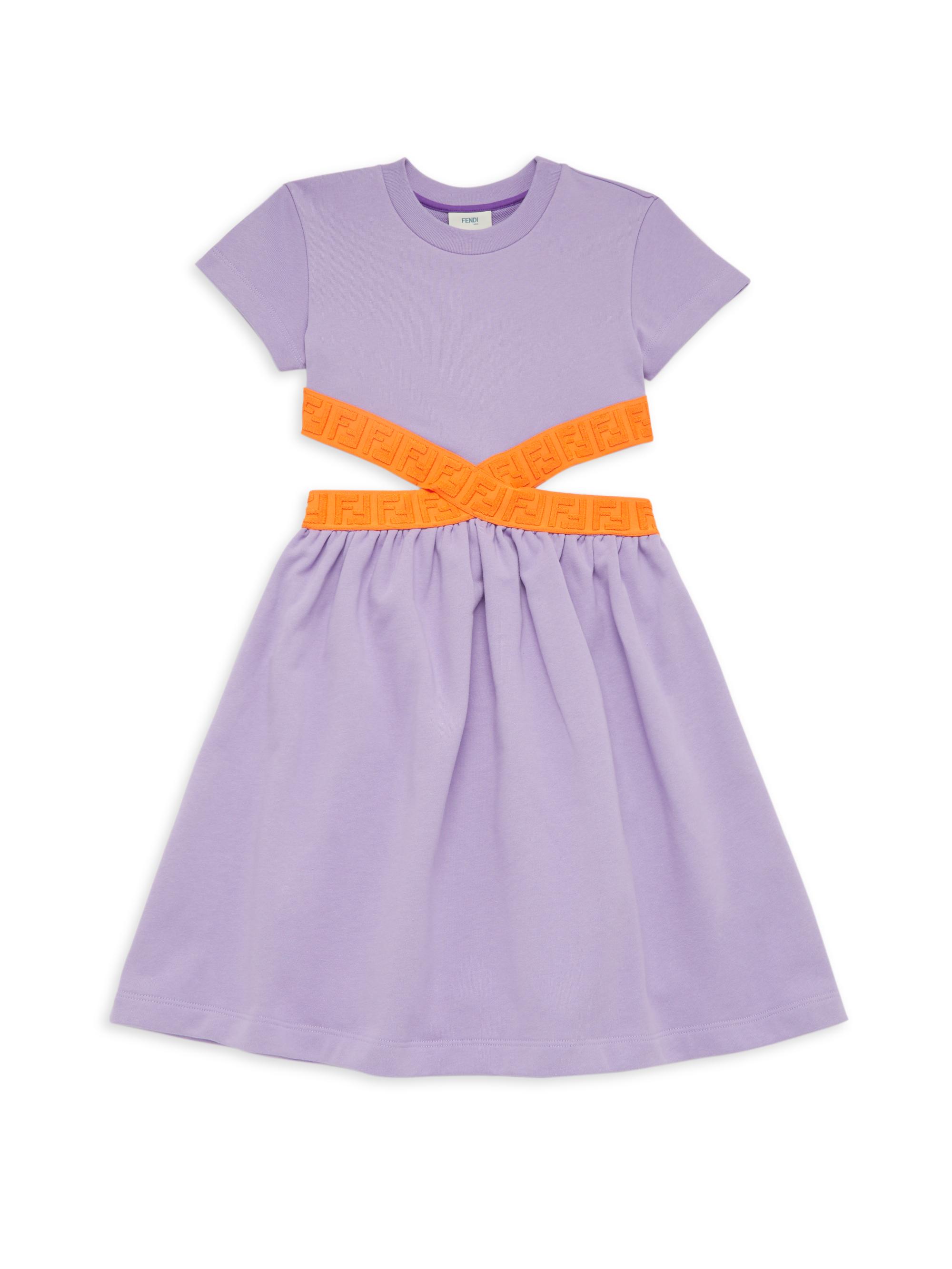 Little Girl's & Girl's Cut-Out Logo Dress