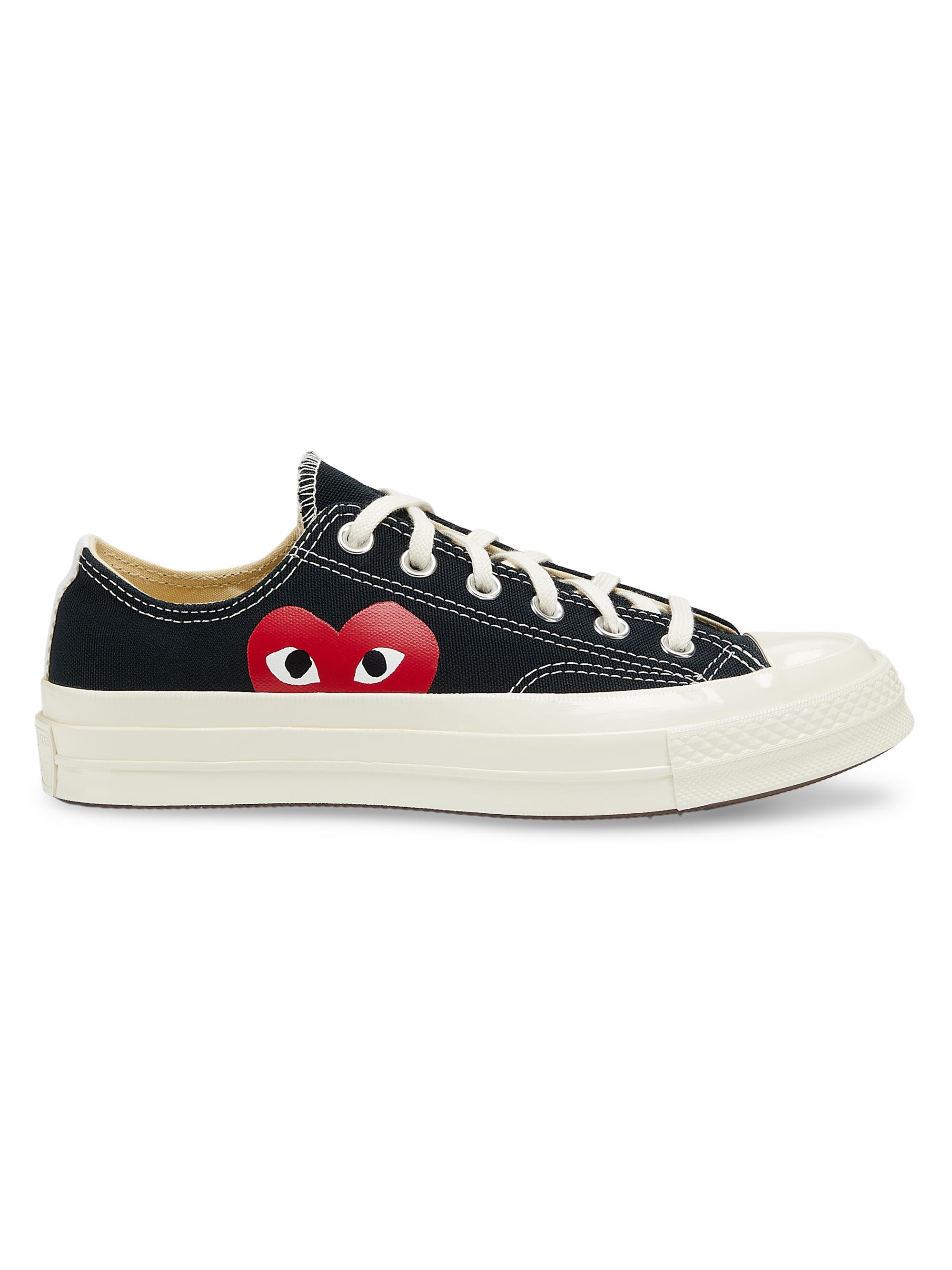 Peek-A-Boo Low-Top Canvas Sneakers