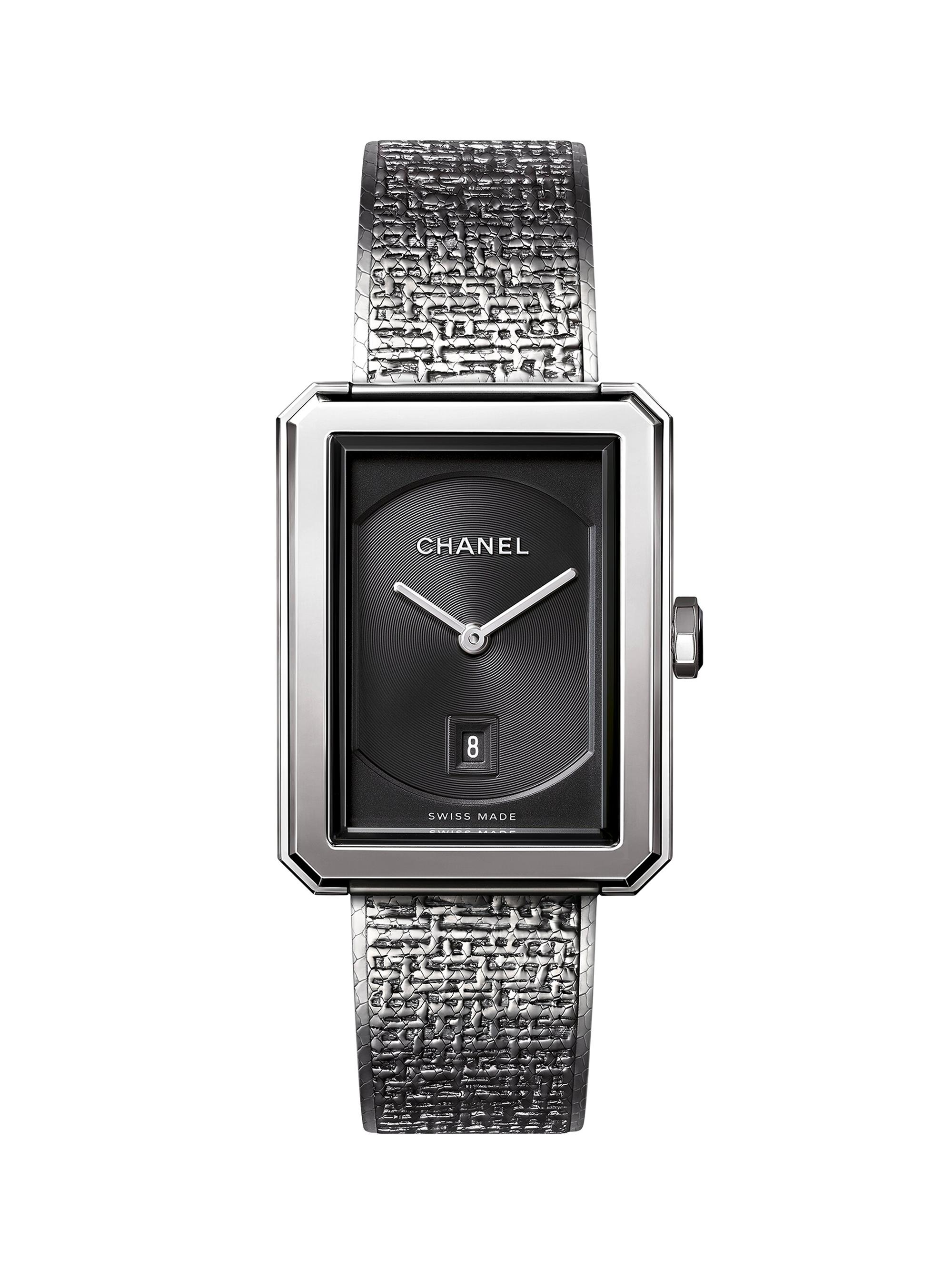 BOY-FRIEND Tweed Medium Stainless Steel Bracelet Watch