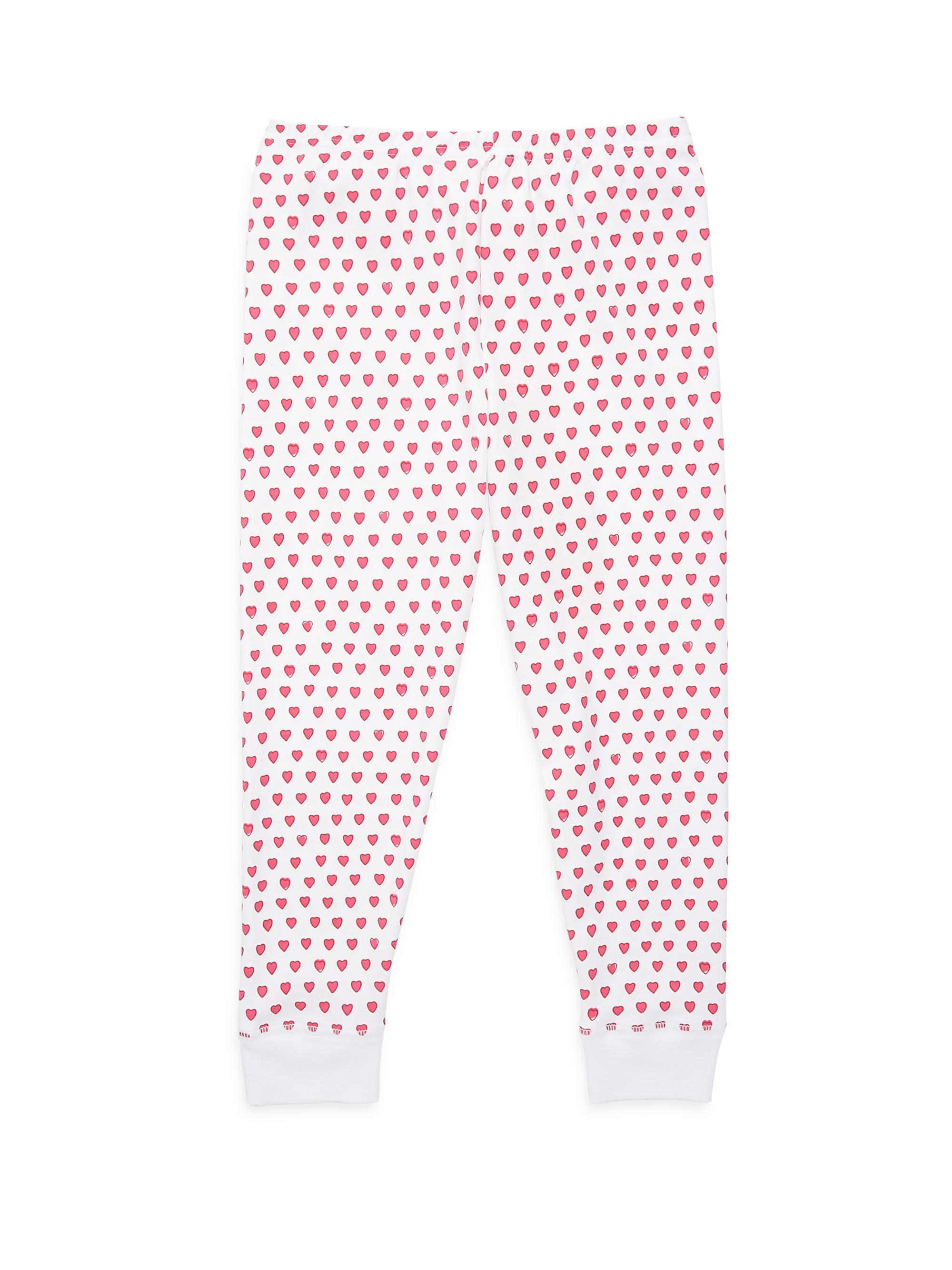 Baby's, Little Kid's &amp; Kid's Two-Piece Hearts Cotton Pajama Top &amp; Pants Set