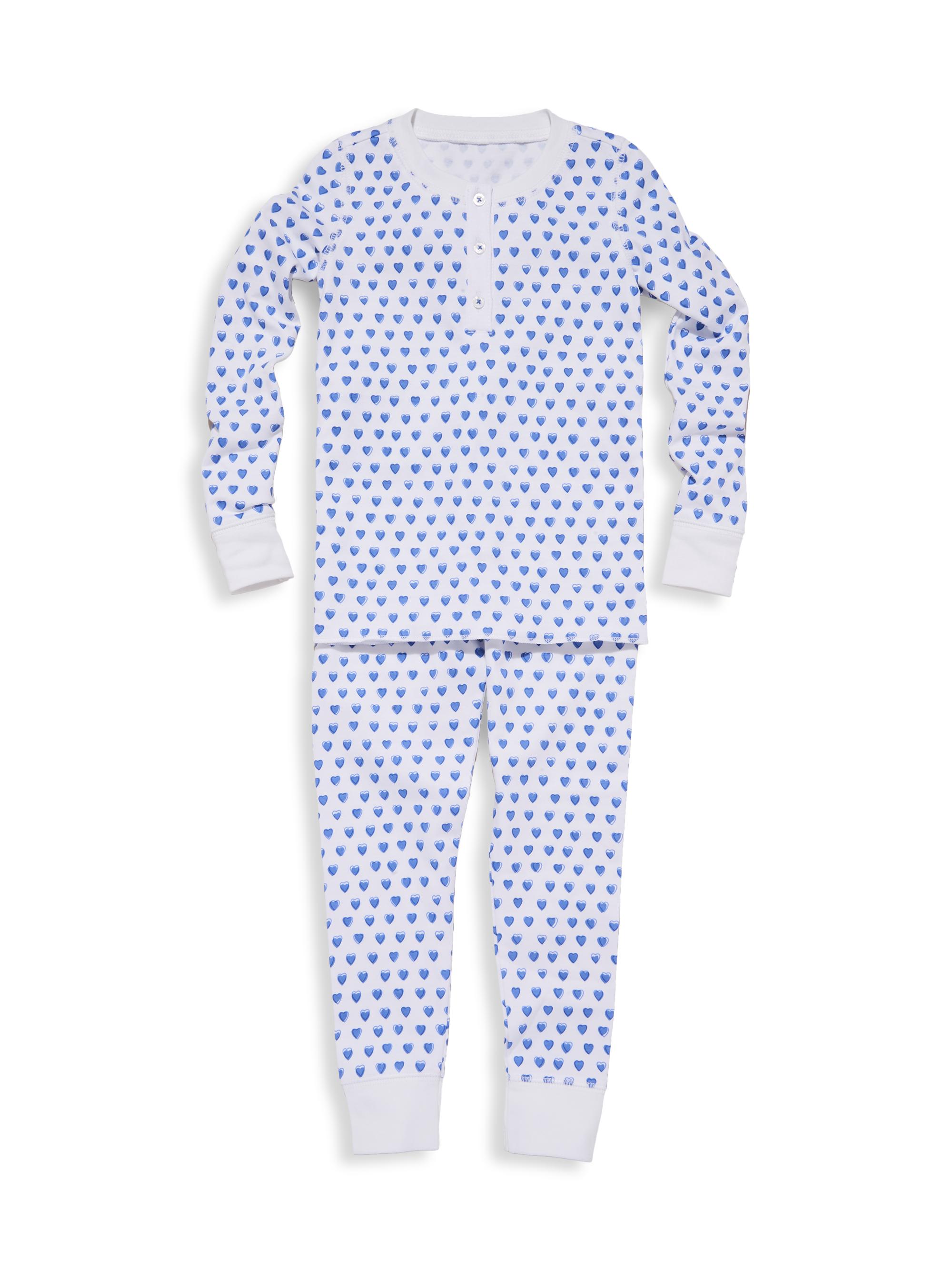Baby's, Little Kid's & Kid's Two-Piece Hearts Cotton Pajama Top & Pants Set