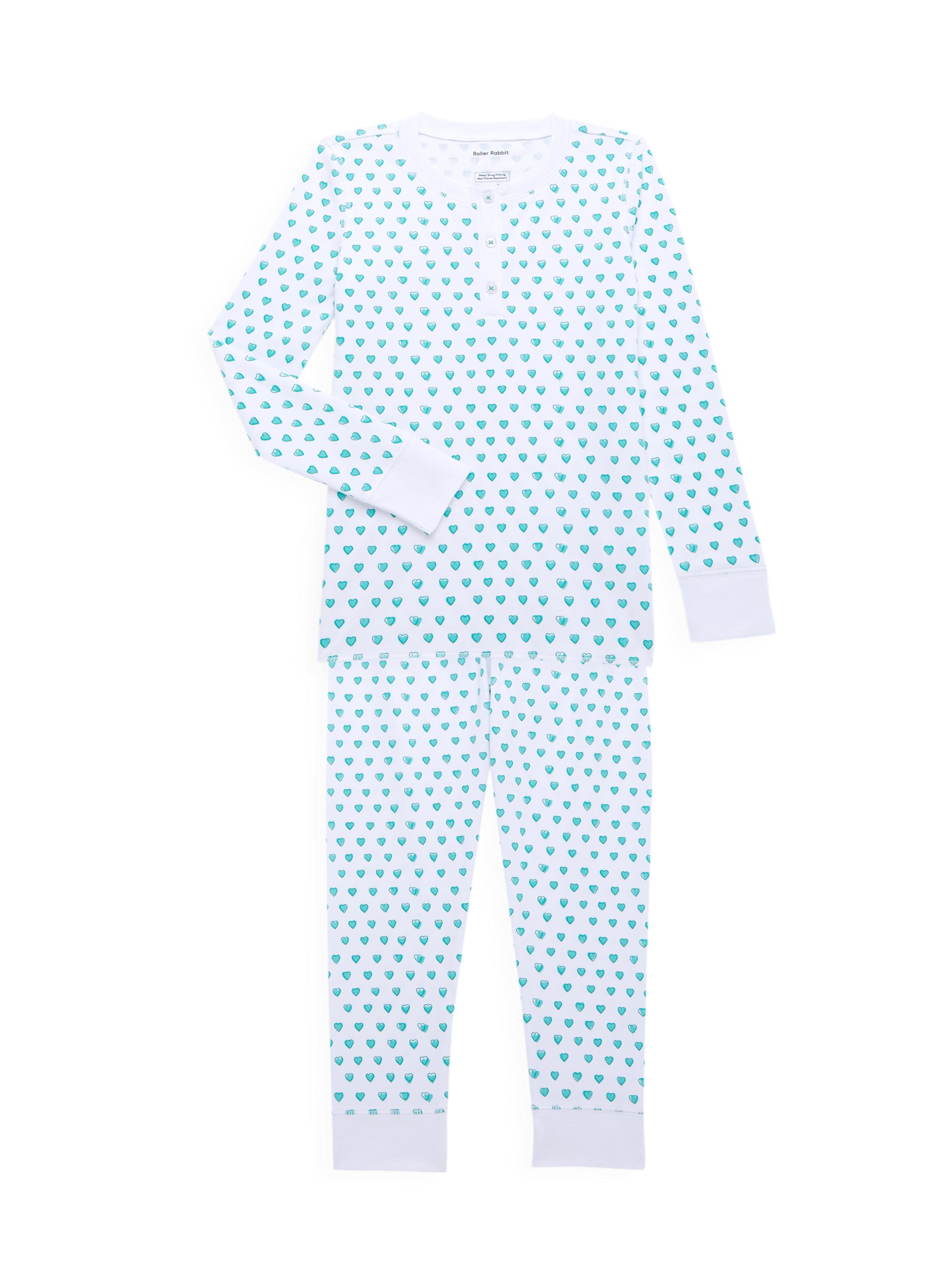 Baby's, Little Kid's & Kid's Two-Piece Hearts Cotton Pajama Top & Pants Set
