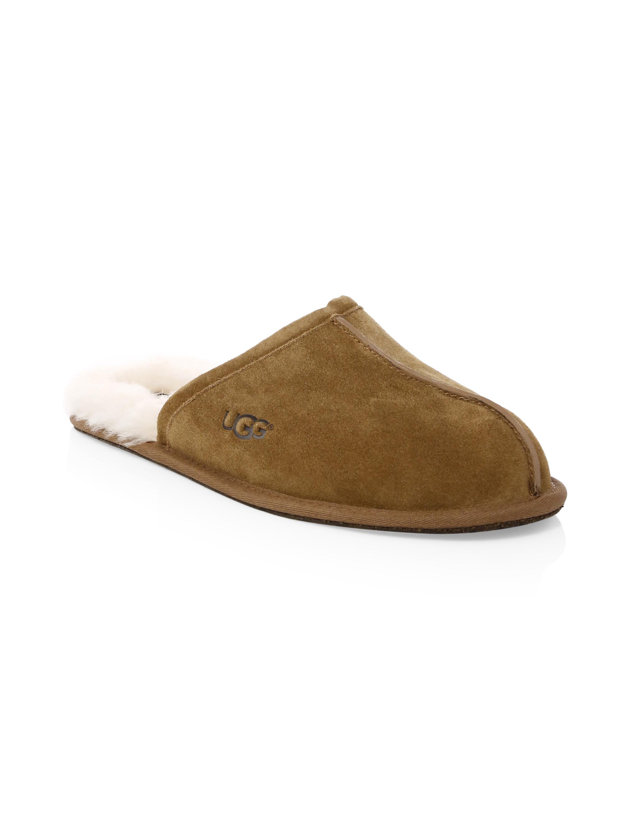 Men's Scuff Fur-Lined Mule Slippers